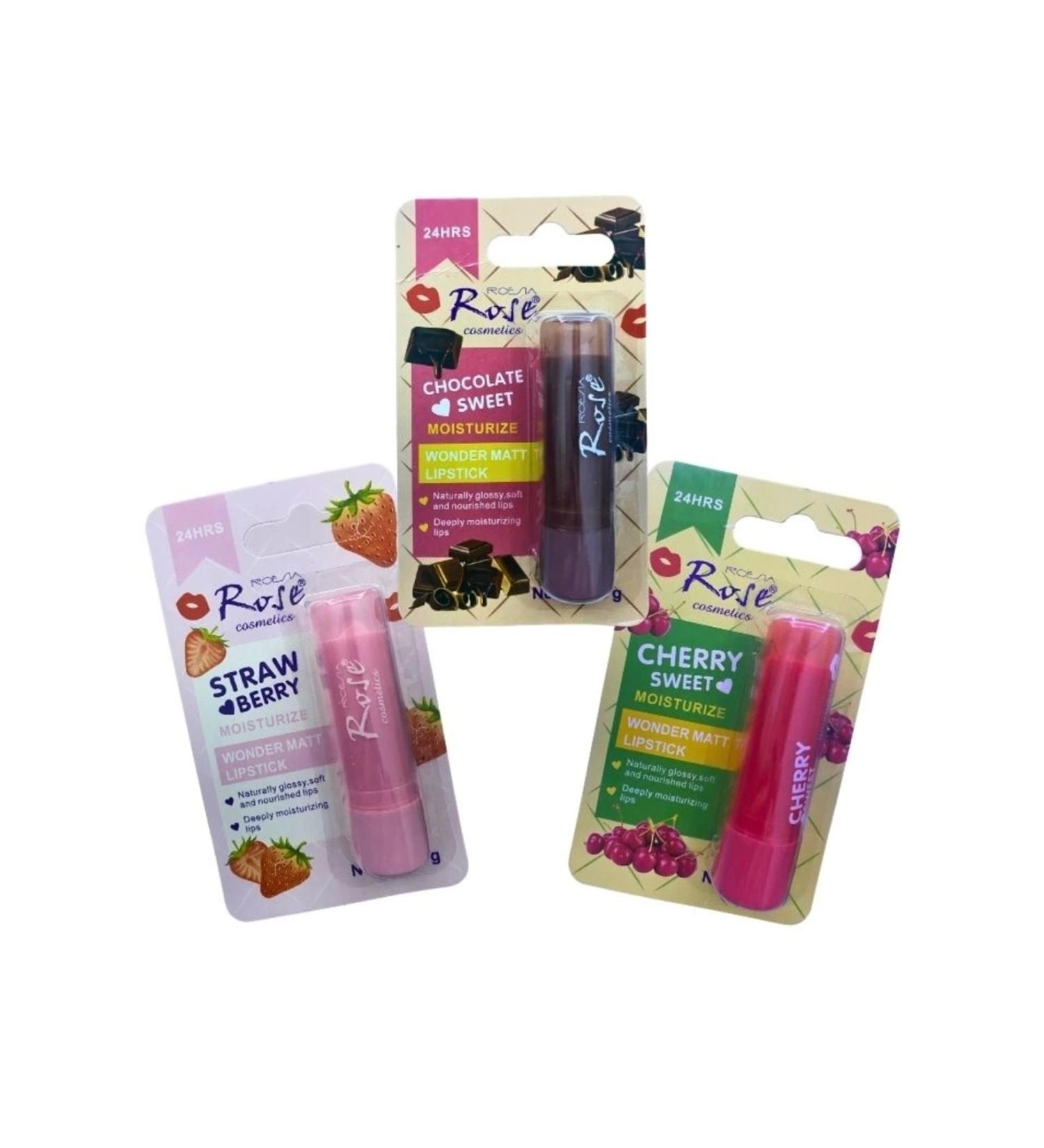 Epilons Intensive Effective Lip Protection Moisturizing Balm Cherry Strawberry Chocolate (Set of 3) - Buy Online on GoSupps.com