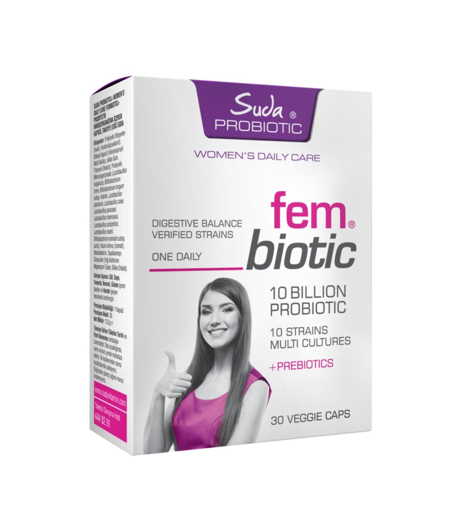 Water Vitamin Water Probiotic Fem Biotic 30 Herbal Capsules Probiotic and Prebiotic - Buy Online on GoSupps.com