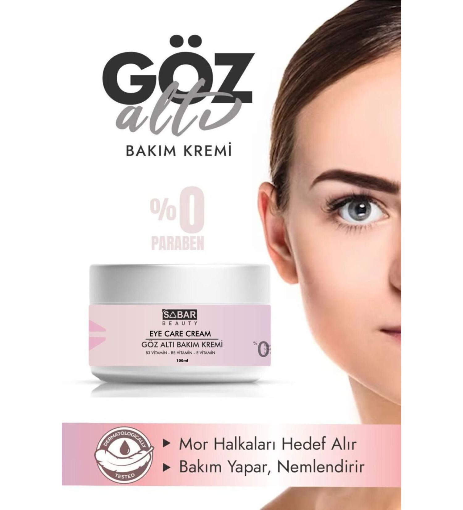 SABAR BEAUTY Anti-Puffiness and Anti-Puffiness Intensive Moisturizing Eye Cream 50 ml All Skin Types