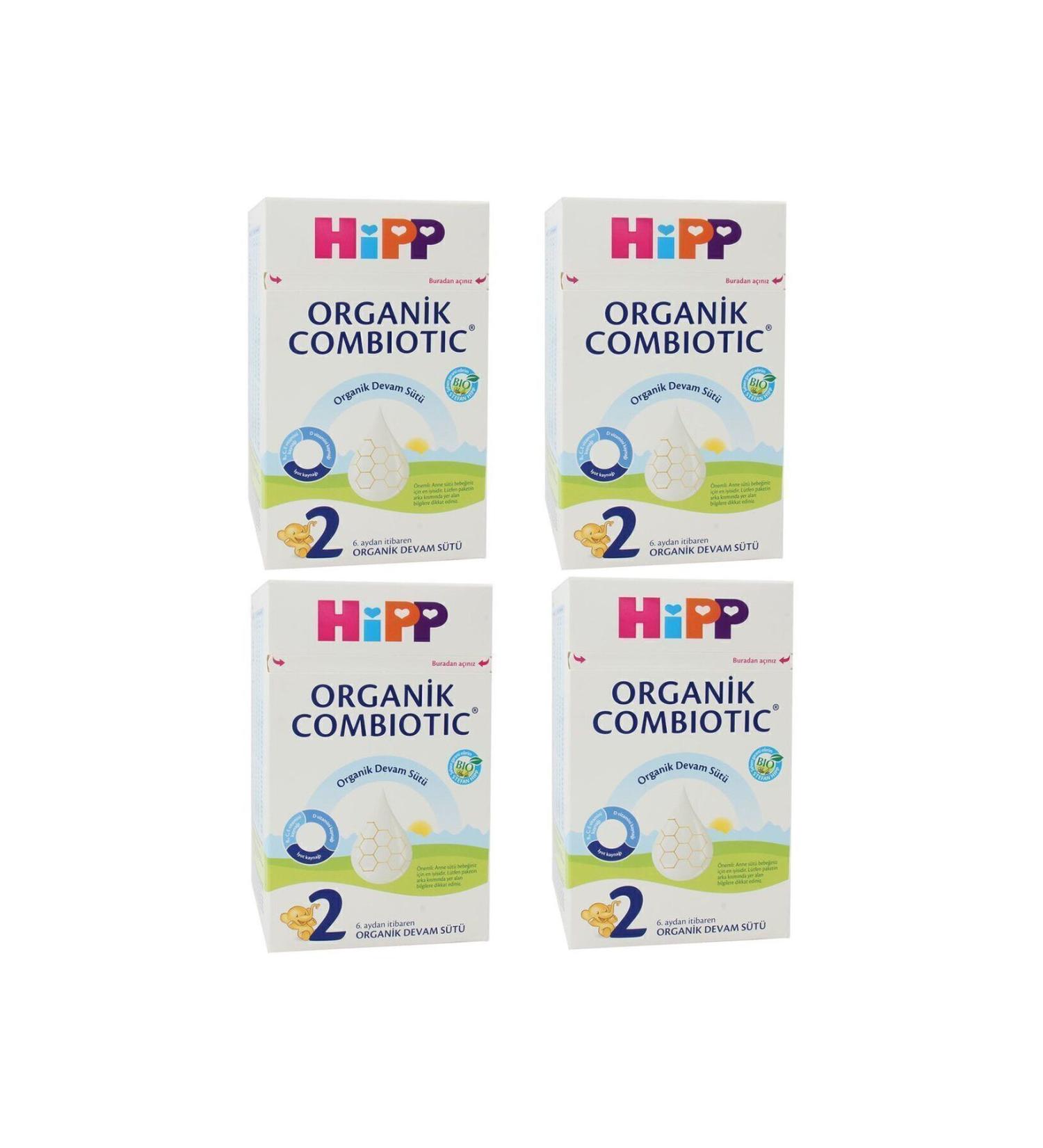 Hipp Organic Combiotic Number 2 800 GR 6-12 Months 4-Pack Advantage Package (3200GR) - Buy Online on GoSupps.com