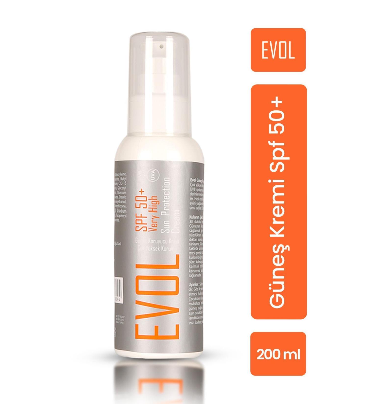 EVOL Spf 50 Anti-Spot High Protection Face Sun Cream For Normal and Dry Skin 200 ml - Buy Online on GoSupps.com