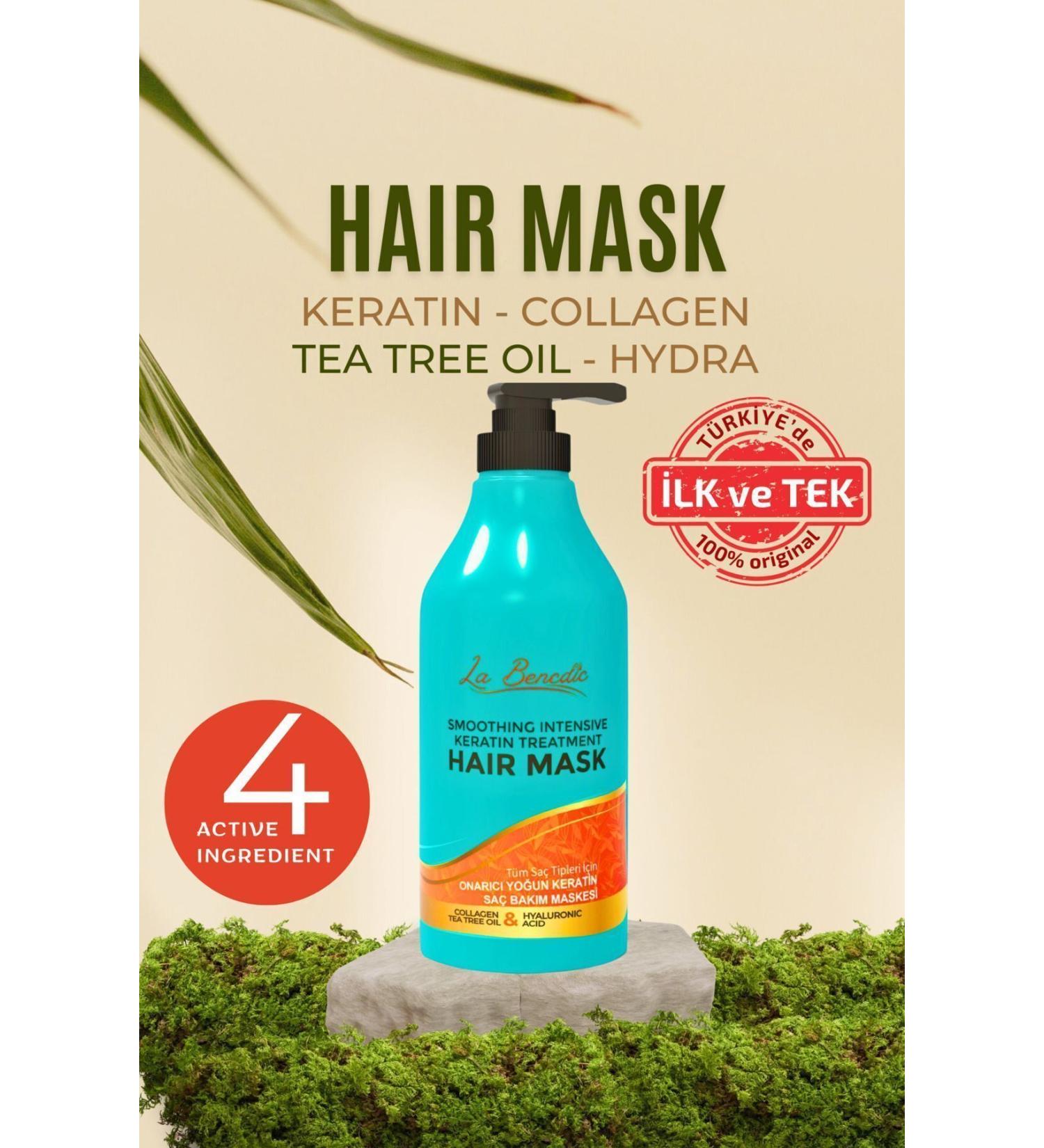 La Benedic Softening Intensive Keratin Collagen Hair Care Mask (FOR ALL HAIR TYPES) 500 ml E - Buy Online on GoSupps.com