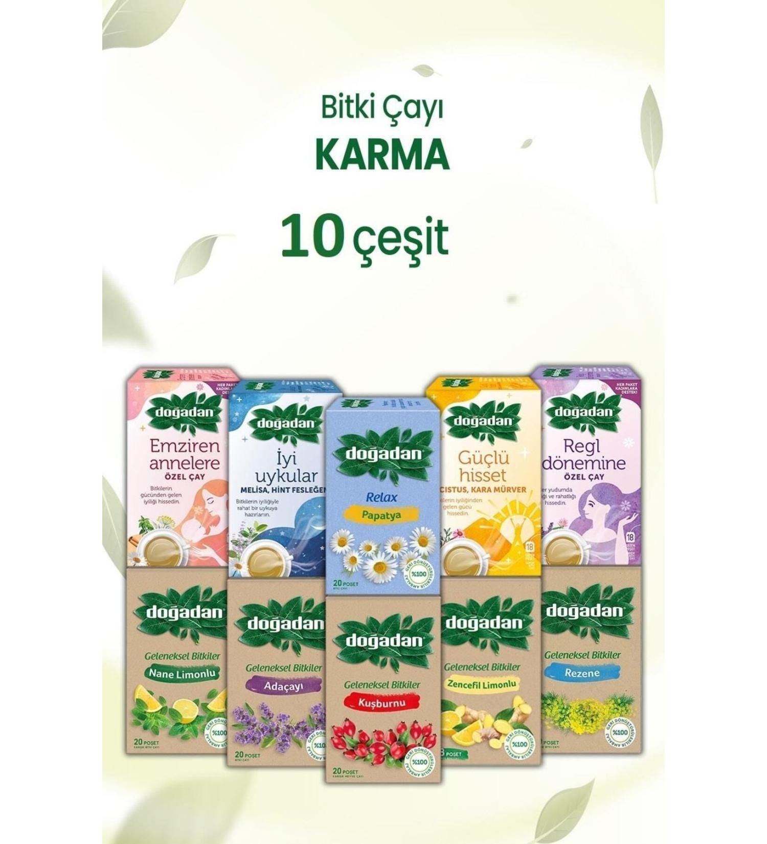 Nature's Herbal Tea Bags 10 Types