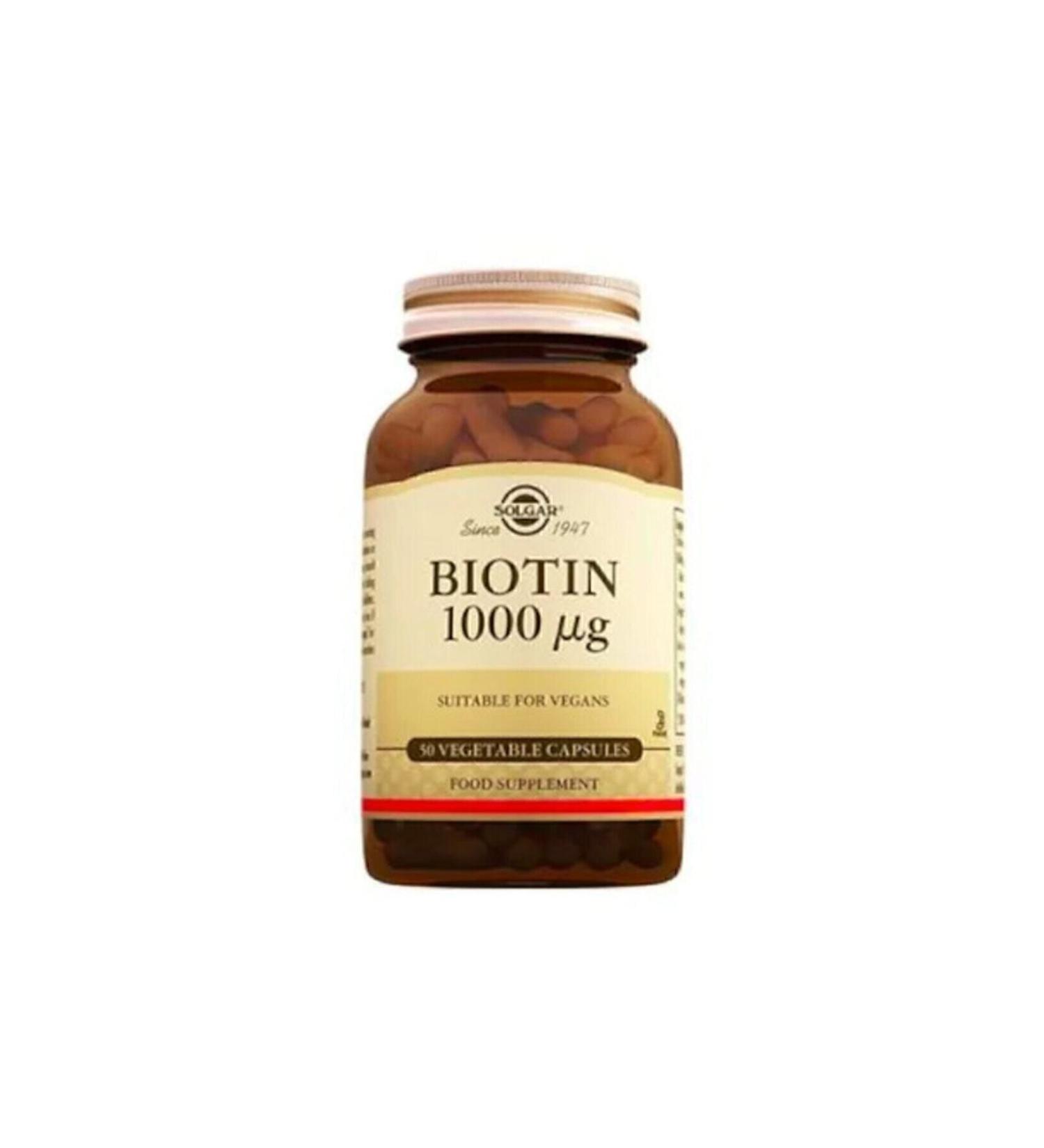 Solgar Biotin 1000 Mcg 50 Capsules - Buy Online on GoSupps.com