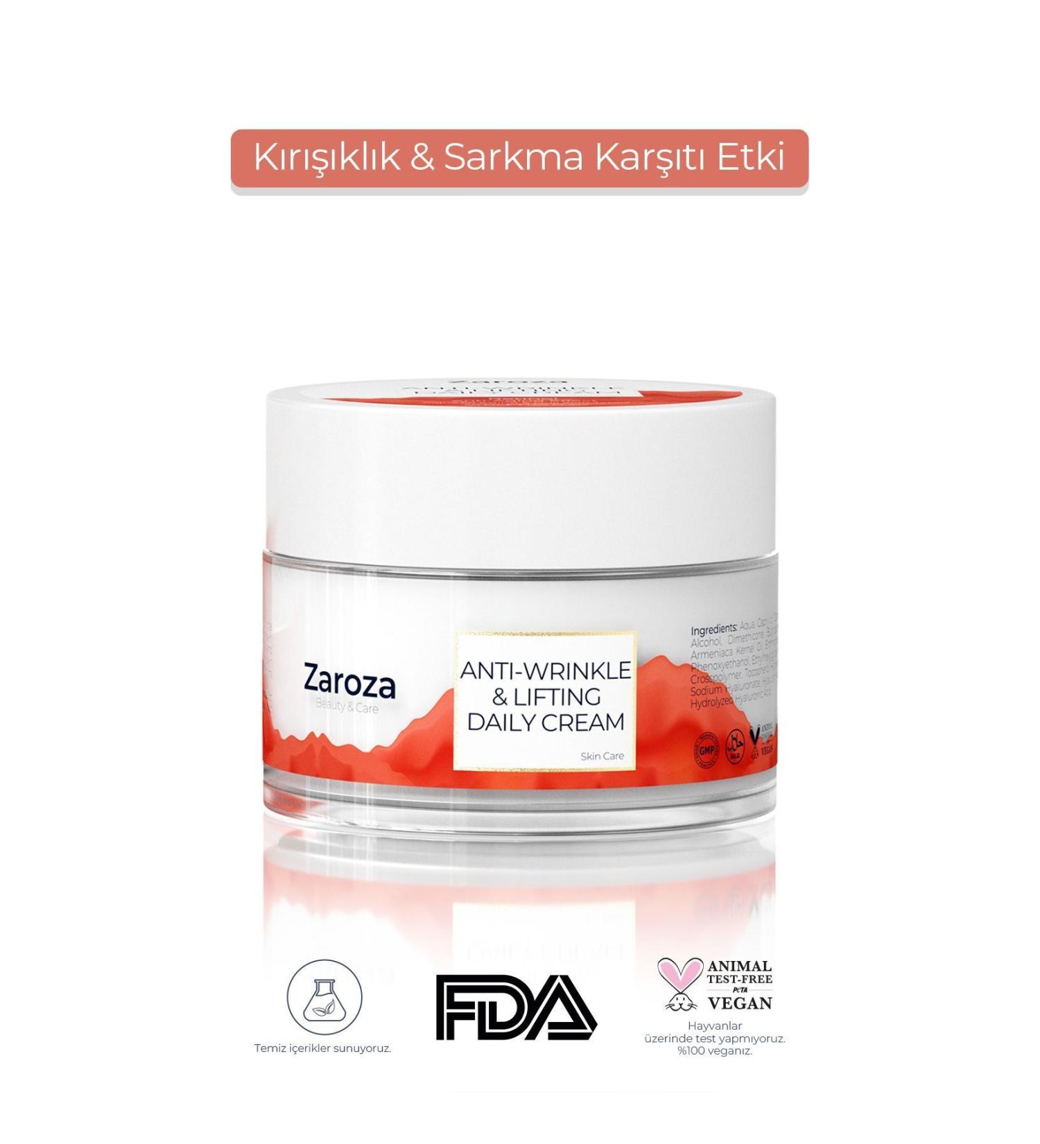 ZAROZA Anti-wrinkle & Lifting Daily Cream | Anti-Wrinkle & Sagging Retinol Day Cream 50 ml - Buy Online on GoSupps.com