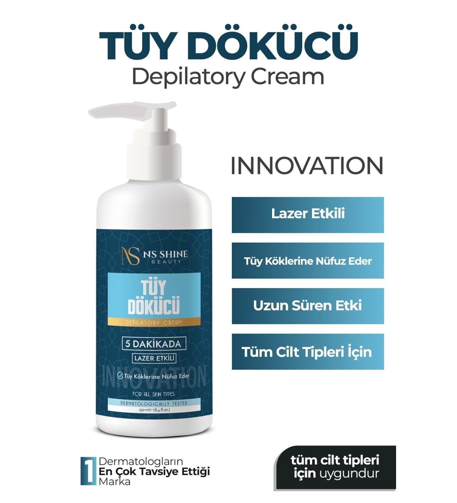 NS SHINE BEAUTY Premium hair removal special formula unscented 250 ml - Buy Online on GoSupps.com