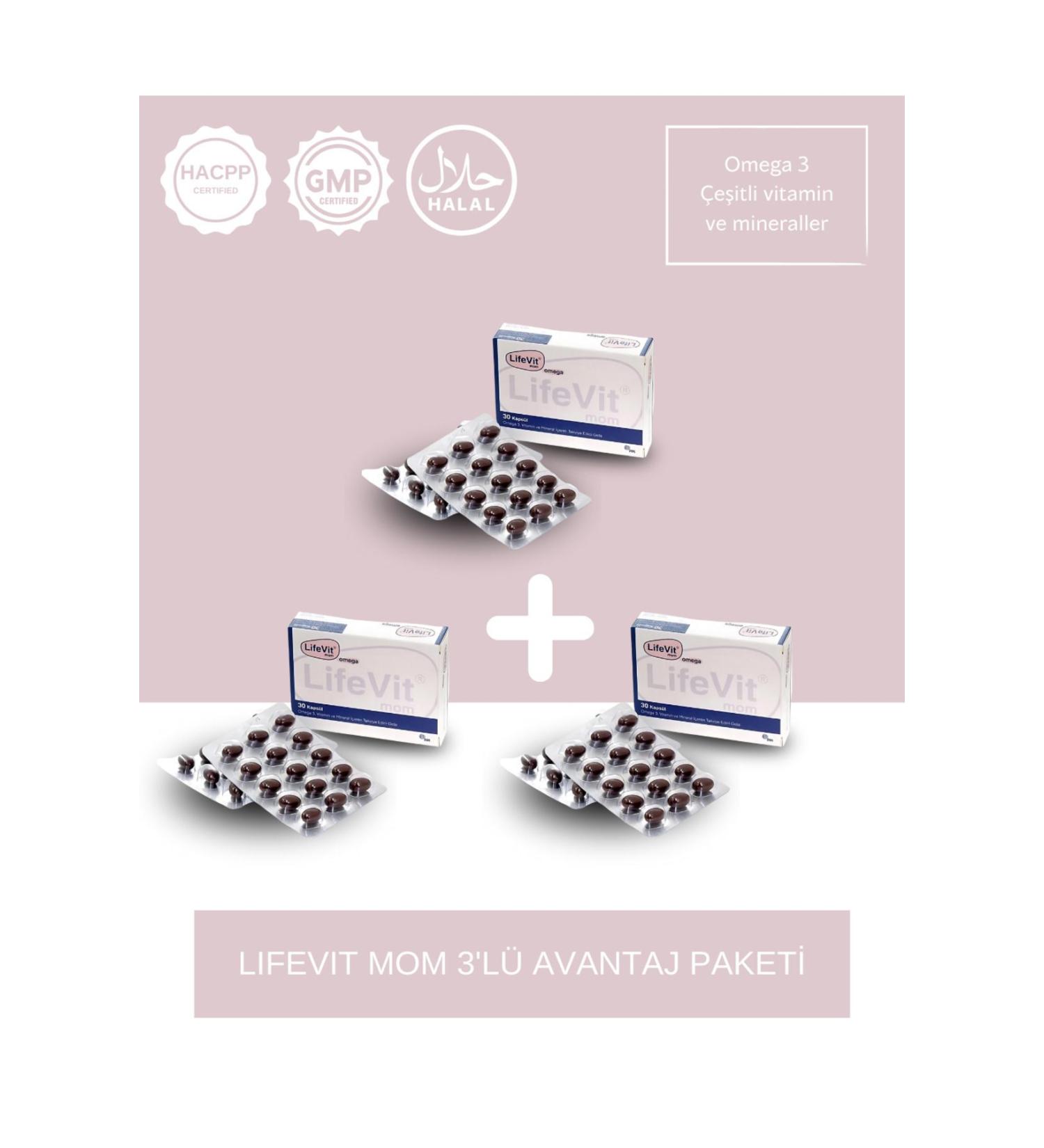 ASKO LIFEVIT MOM - FOOD SUPPLEMENT CONTAINING FISH OIL (OMEGA 3) FOLIC ACID VITAMINS AND MINERALS - 30 CAPSULES - Buy Online on GoSupps.com