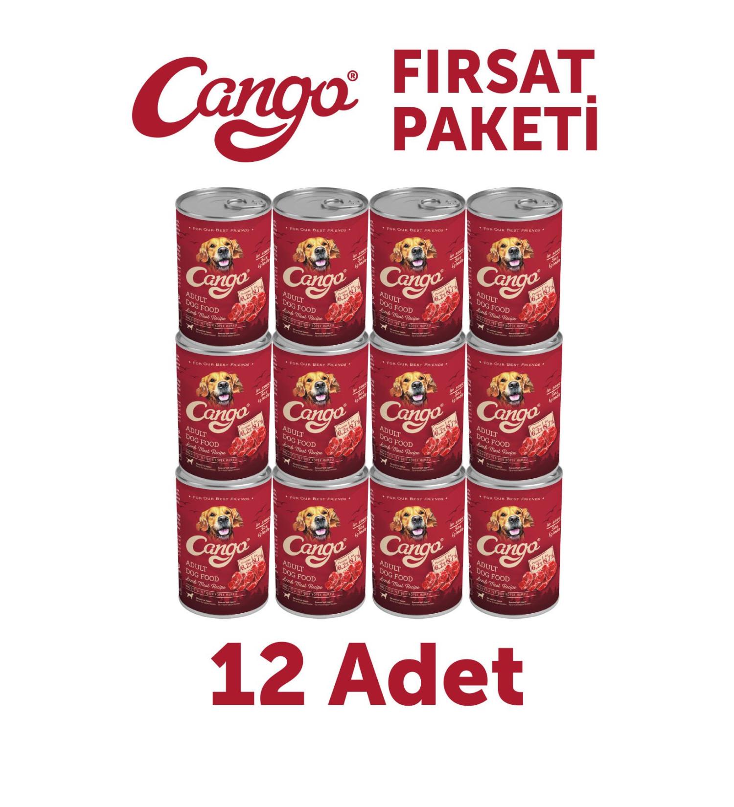Cango Adult Wet Dog Food Lamb Meat 415Gr 12Li