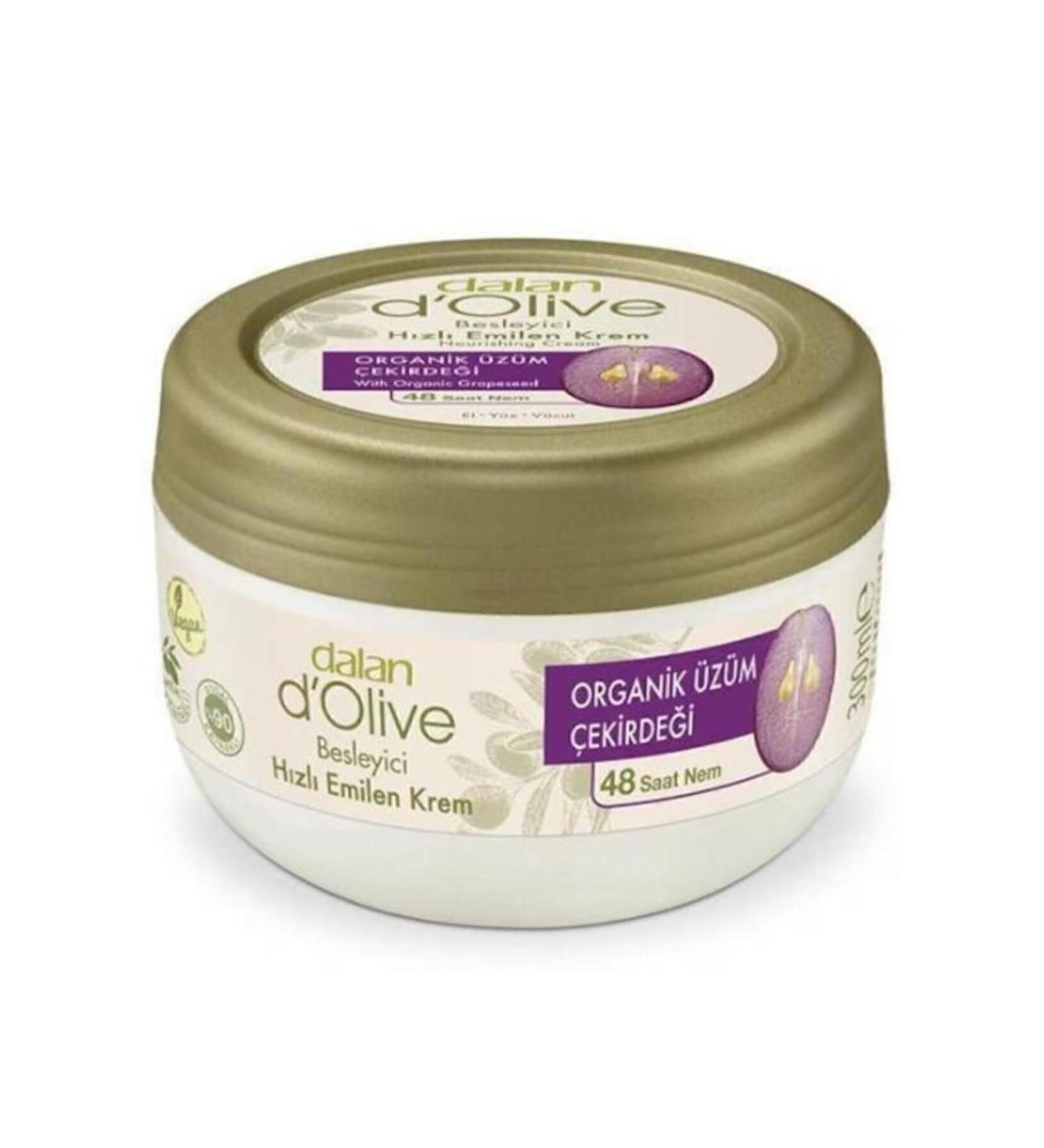 Dalan D'Olive Jar Cream 150ml Organic Grape Seed