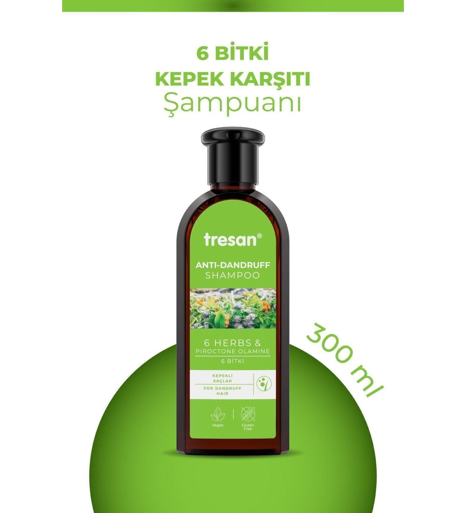 Tresan 6 Plants Anti-Dandruff Shampoo 300 ml - Buy Online on GoSupps.com