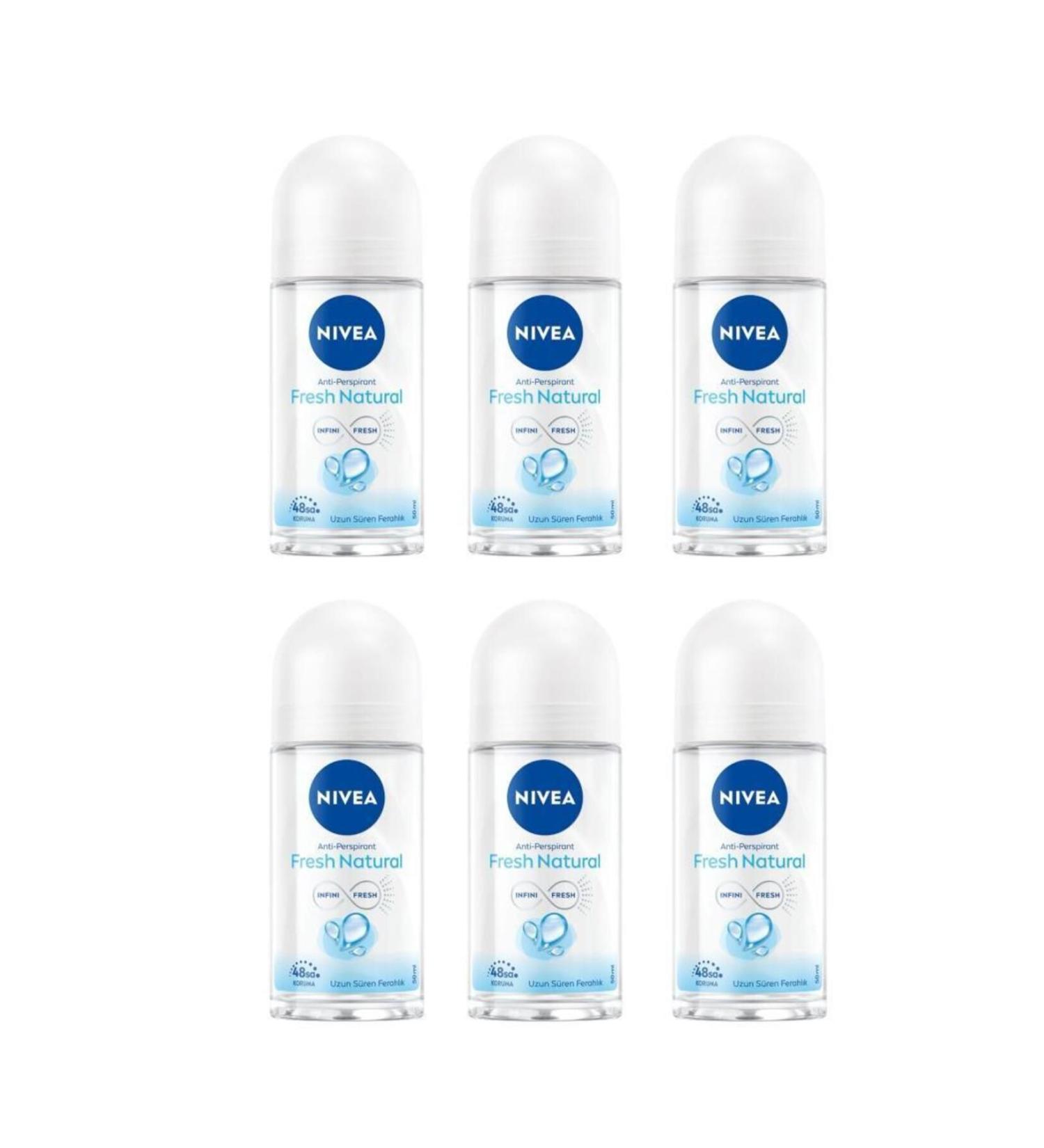 NIVEA Women Roll On Fresh Natural 25 ml 6 Pieces
