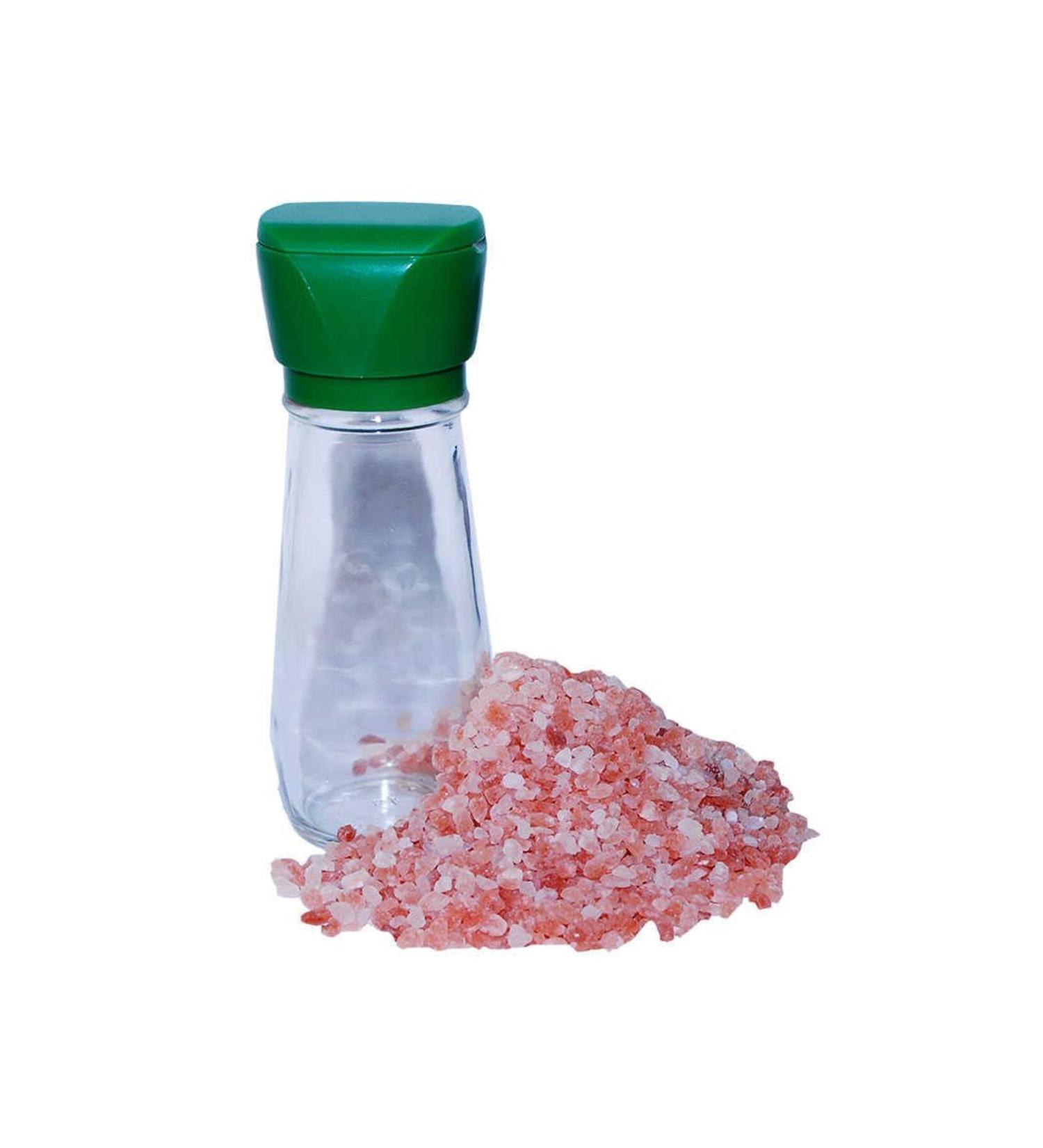 Astra Market Salt Pepper Mill Green + Himalayan Pebble Salt Pink 250 Gr
