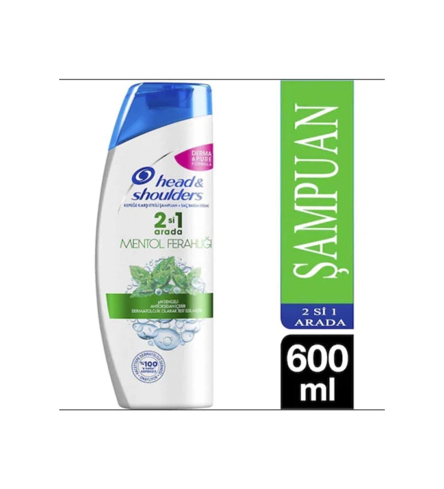 Head&shouders Menthol Freshness 2 in 1 Shampoo 600 ml