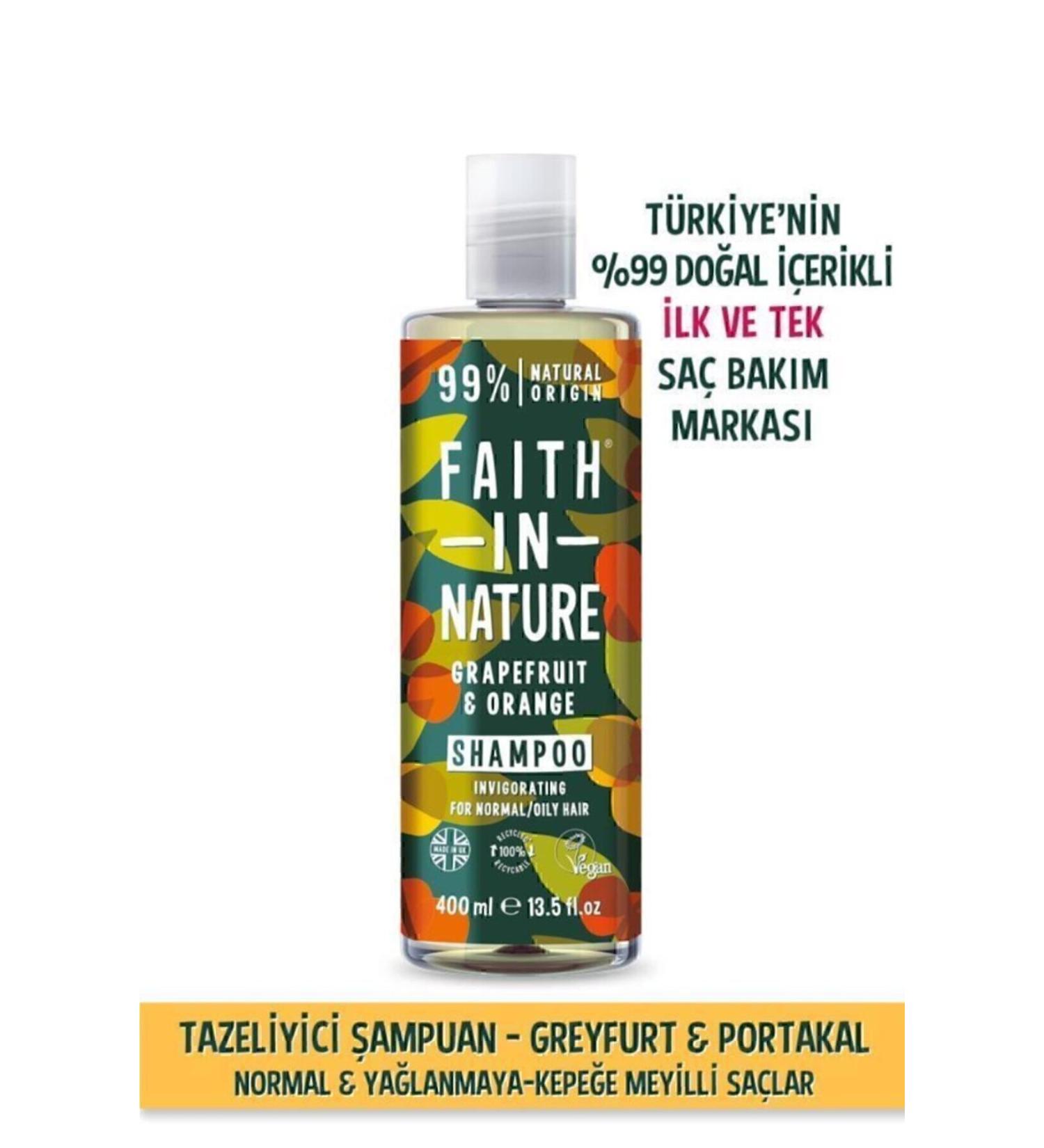 Faith In Nature Natural Refreshing Shampoo Grapefruit & Orange For Normal & Oily Hair Prone to Dandruff - Buy Online on GoSupps.com