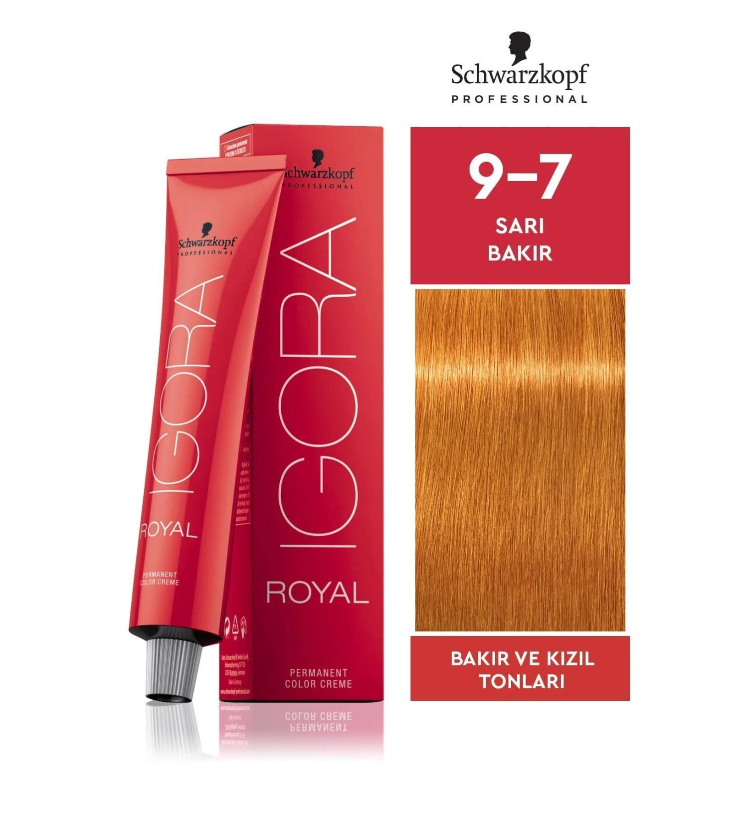 Igora Schwarzkopf Igora Royal 9-7 Blonde Copper Hair Dye 60ml