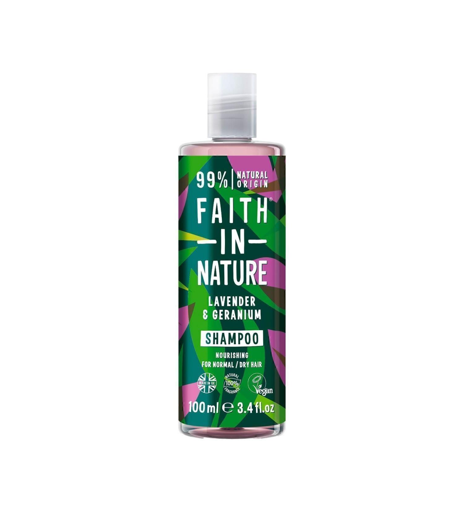 Faith In Nature Natural Relaxing Shampoo For Normal & Dry Hair (LAVENDER & GERANIUM 100 ML)