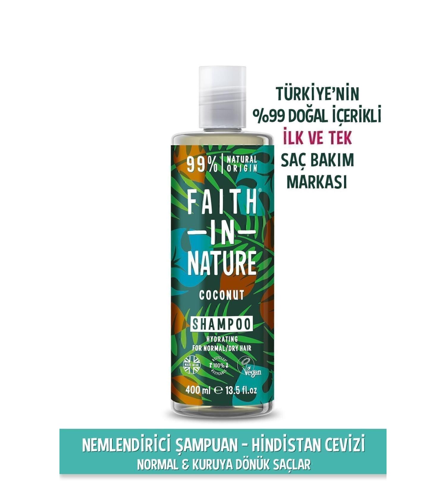 Faith In Nature Natural Moisturizing Shampoo Coconut For Normal & Dry Hair - Buy Online on GoSupps.com