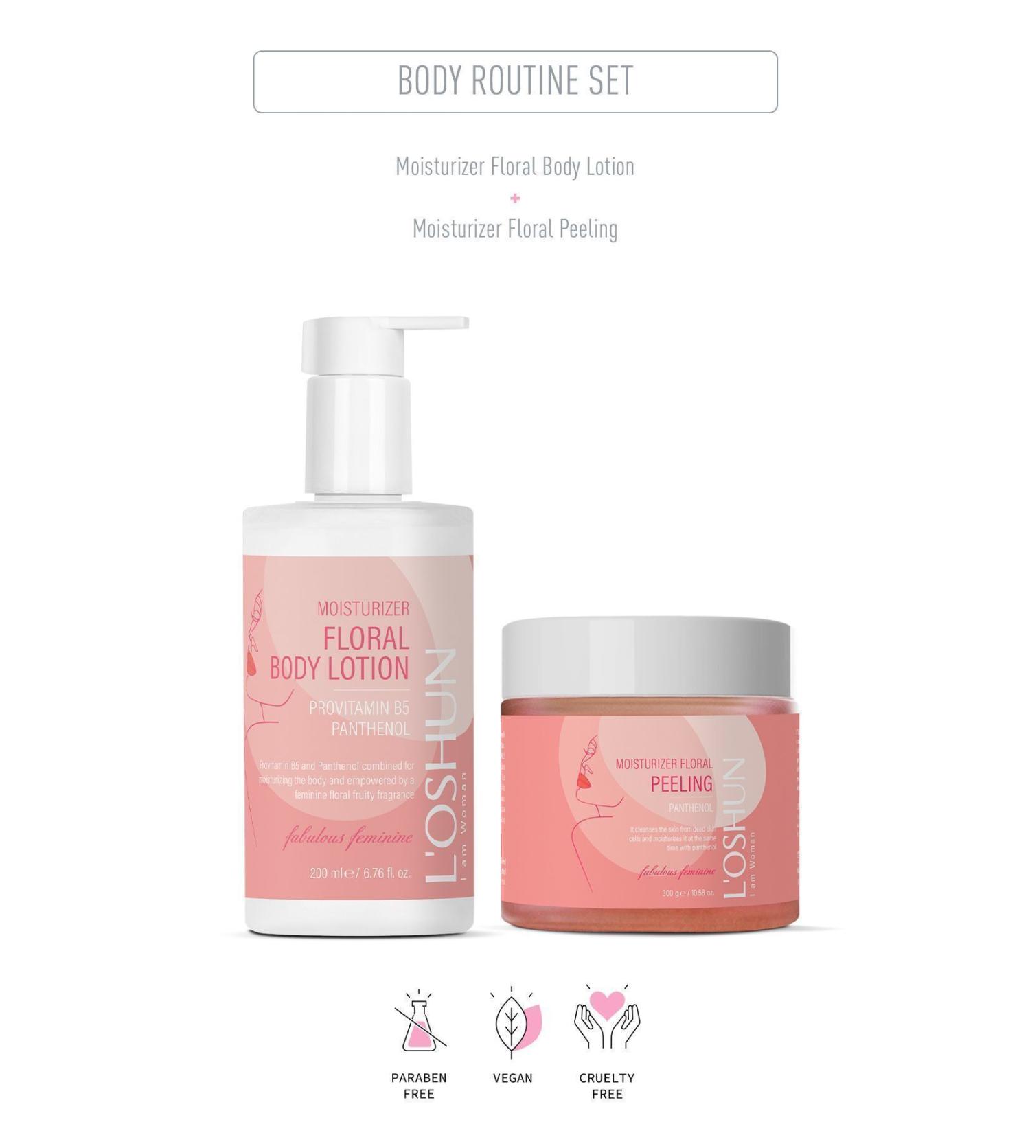 L'OSHUN Body Peeling and Moisturizing Care Set - Buy Online on GoSupps.com