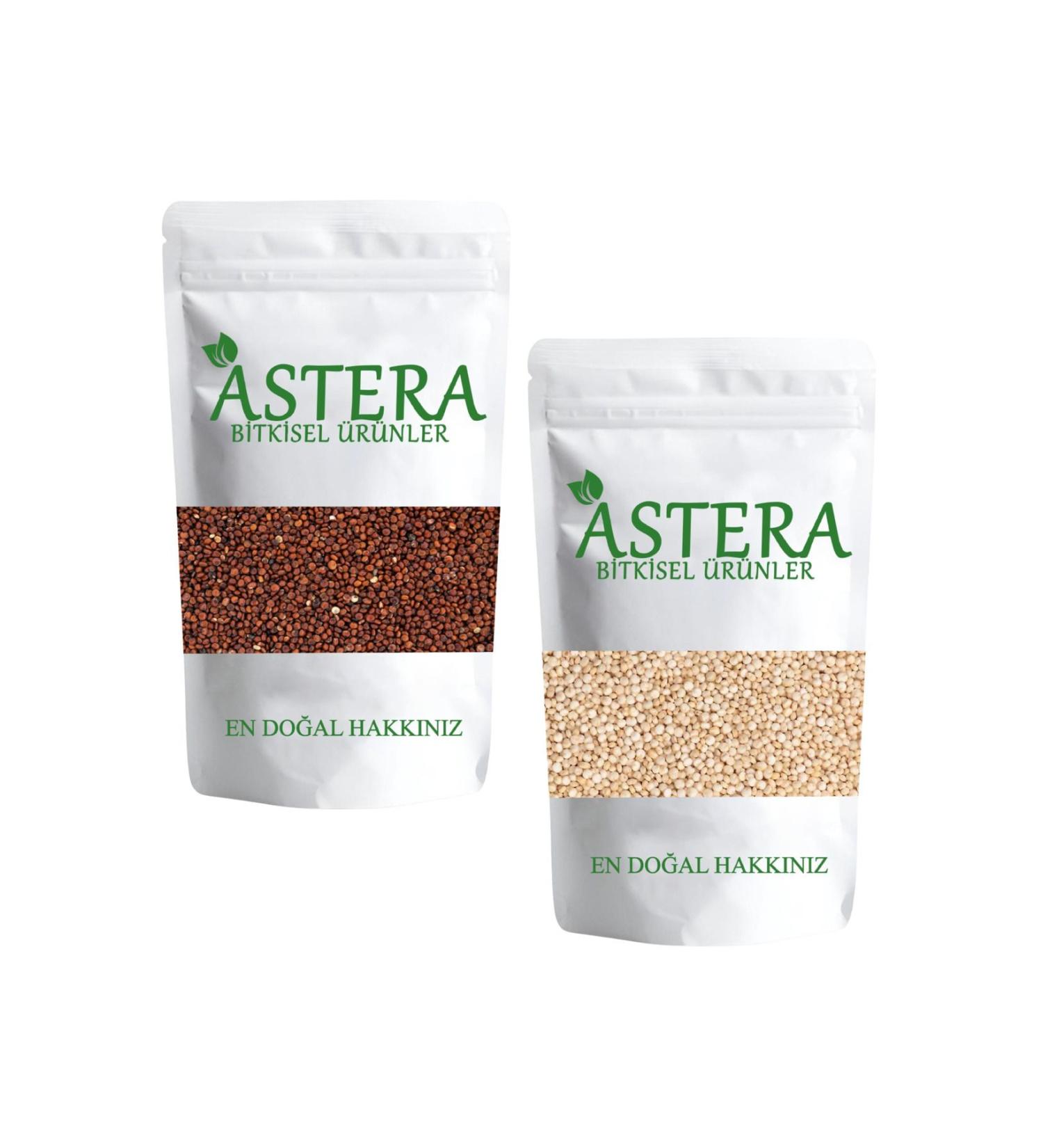 ASTERA 250 Gr Red Quinoa Seed + 250 Gr White Quinoa Seed