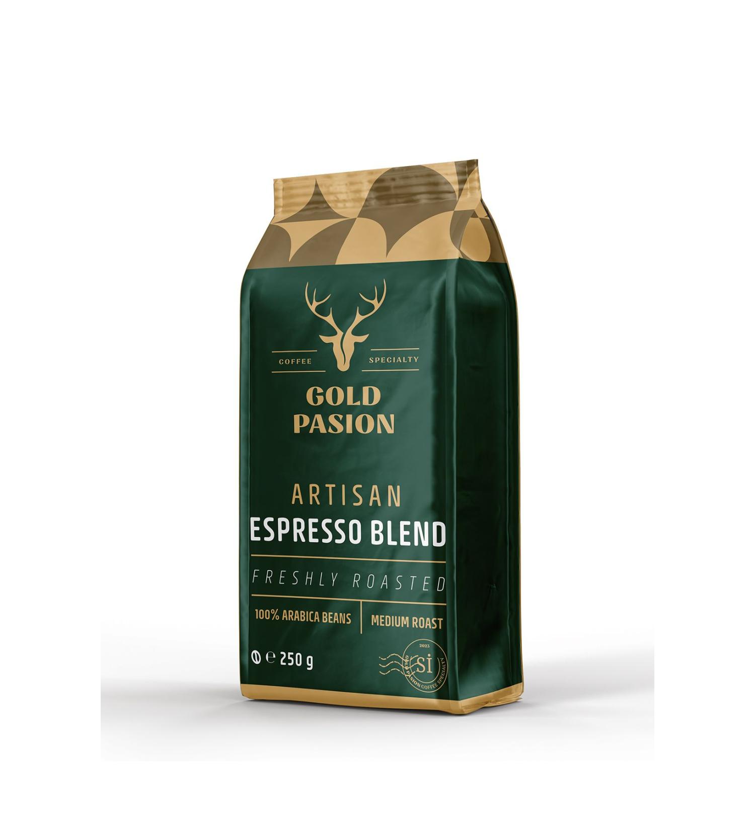Gold Passion Espresso Bean Coffee 250gr - Buy Online on GoSupps.com