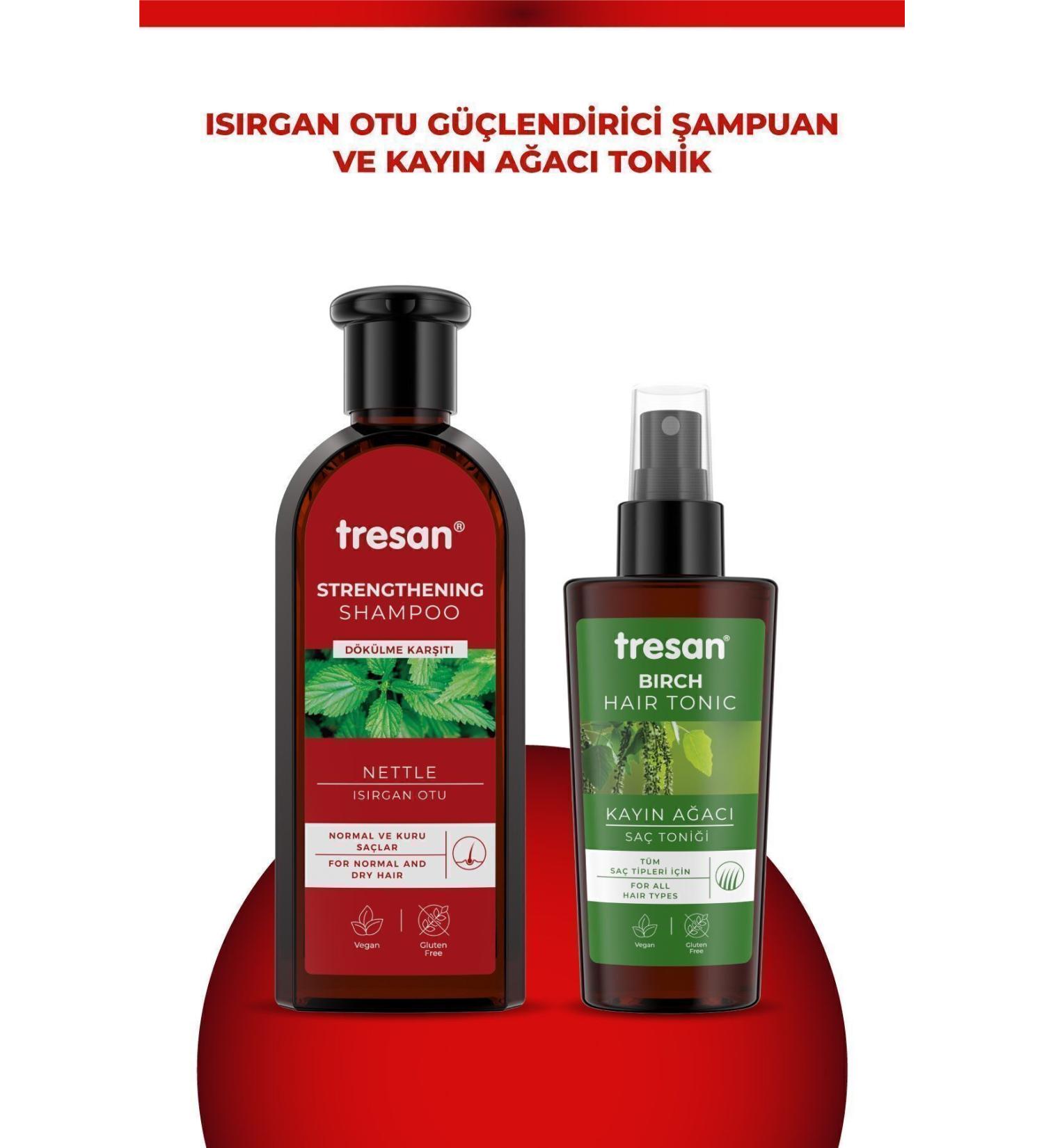 Tresan Anti-Loss Nettle Strengthening Care Shampoo 300 Ml For Normal and Dry Hair+tre - Buy Online on GoSupps.com