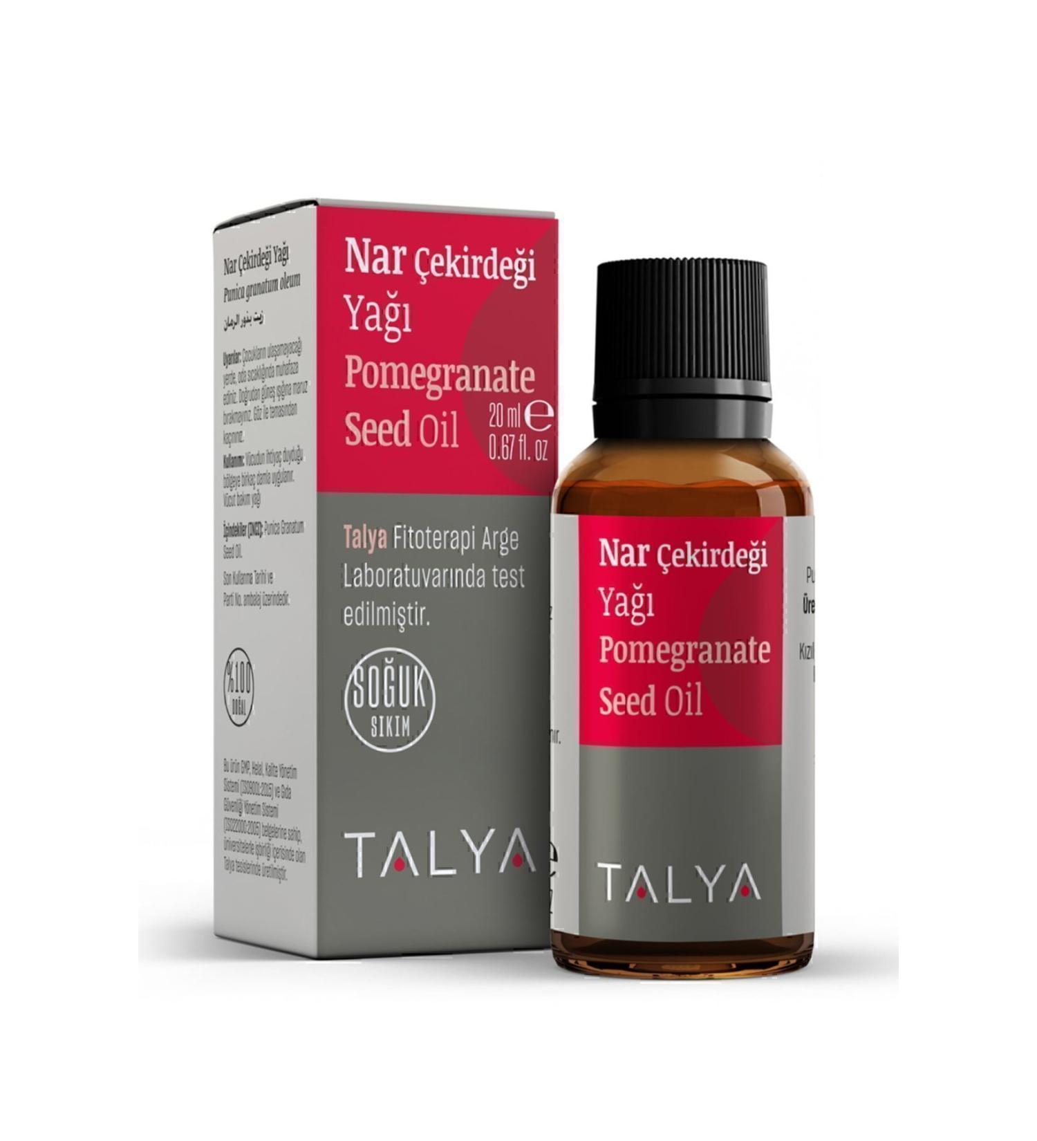 Talya Pomegranate Seed Oil Cold Pressed 0 Pure And Natural And Undiluted 20 ml - Buy Online on GoSupps.com