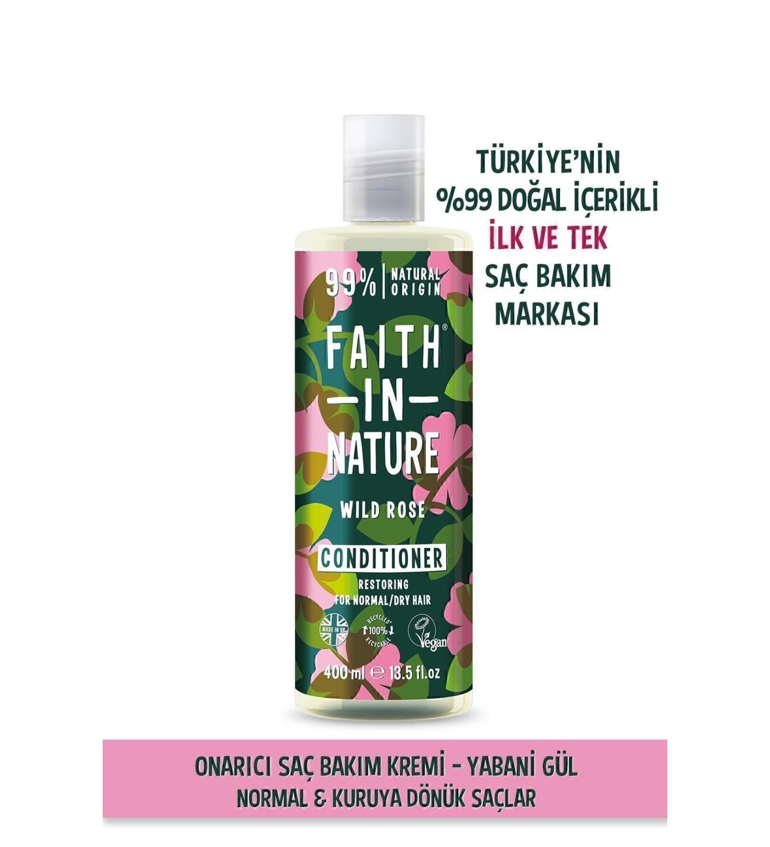 Faith In Nature Natural Repairing Conditioner Wild Rose For Normal & Dry Hair - Buy Online on GoSupps.com