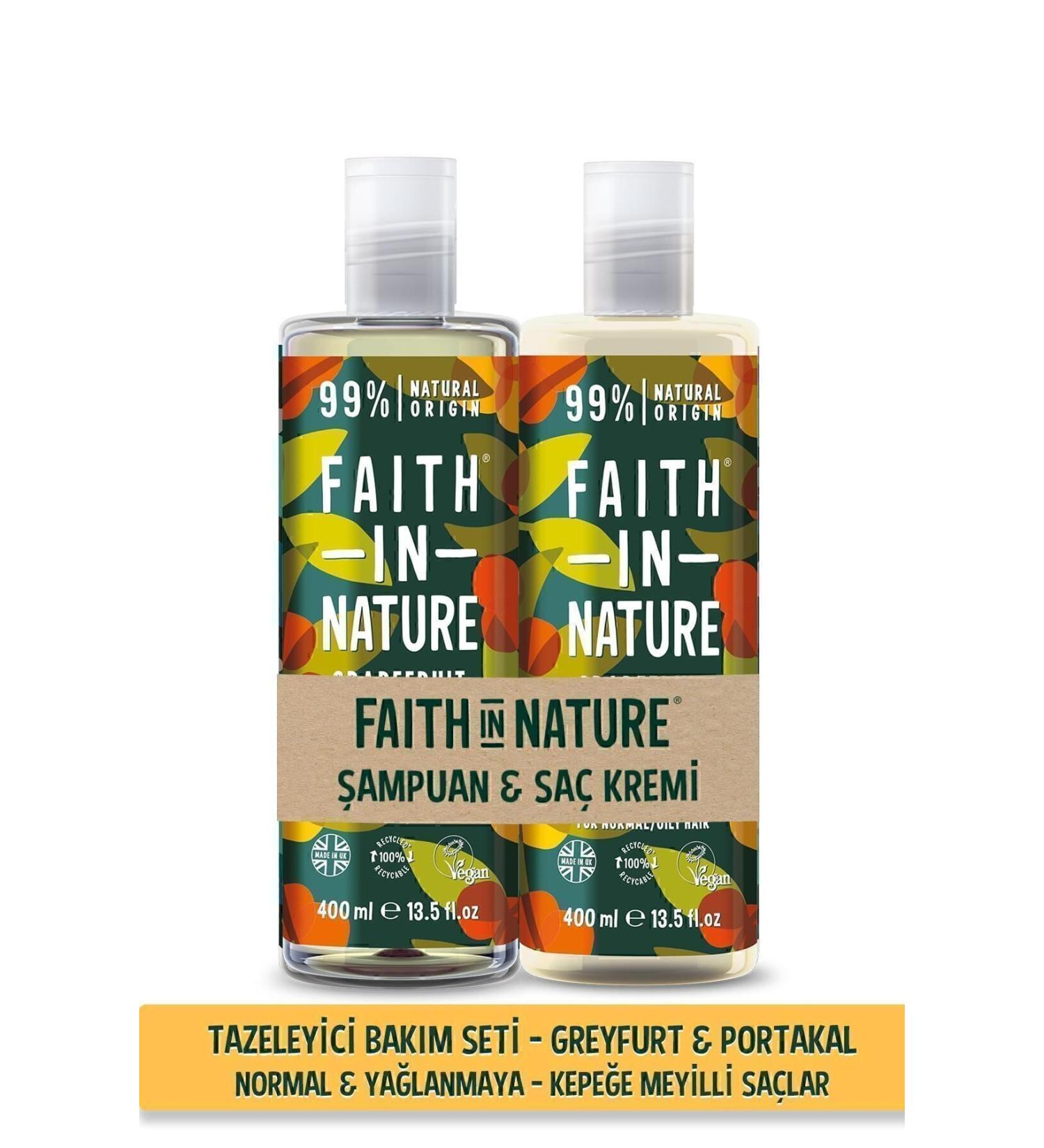 Faith In Nature Natural Refreshing Shampoo&Conditioner Grapefruit&Orange - Buy Online on GoSupps.com