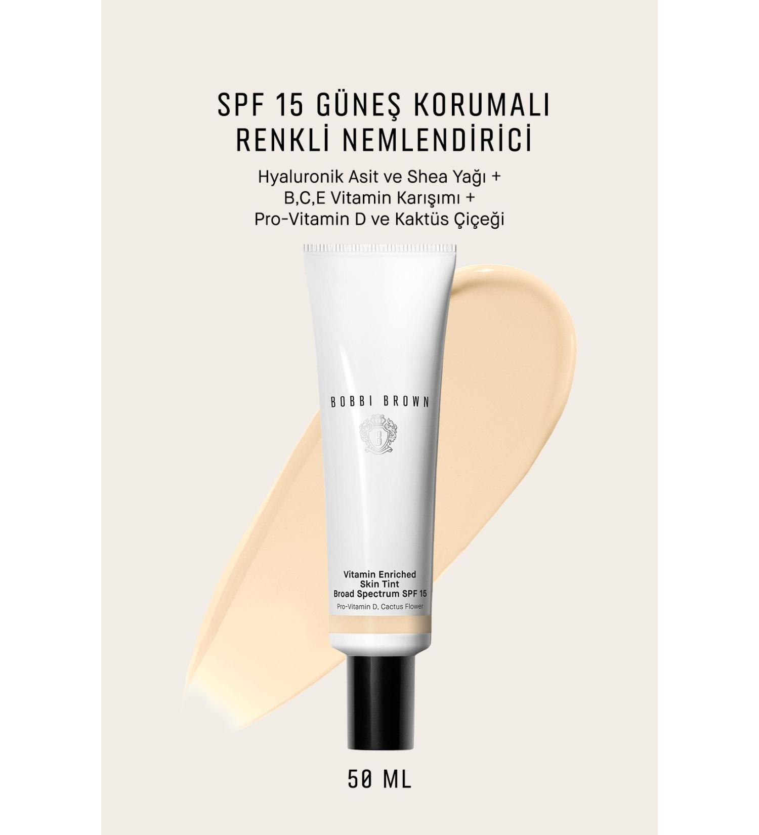 Bobbi Brown VITAMIN ENRICHED SHIMMING FINISH TINTED MOISTURIZER SPF 15 50 ML - LIGHT 1 PASS .1495