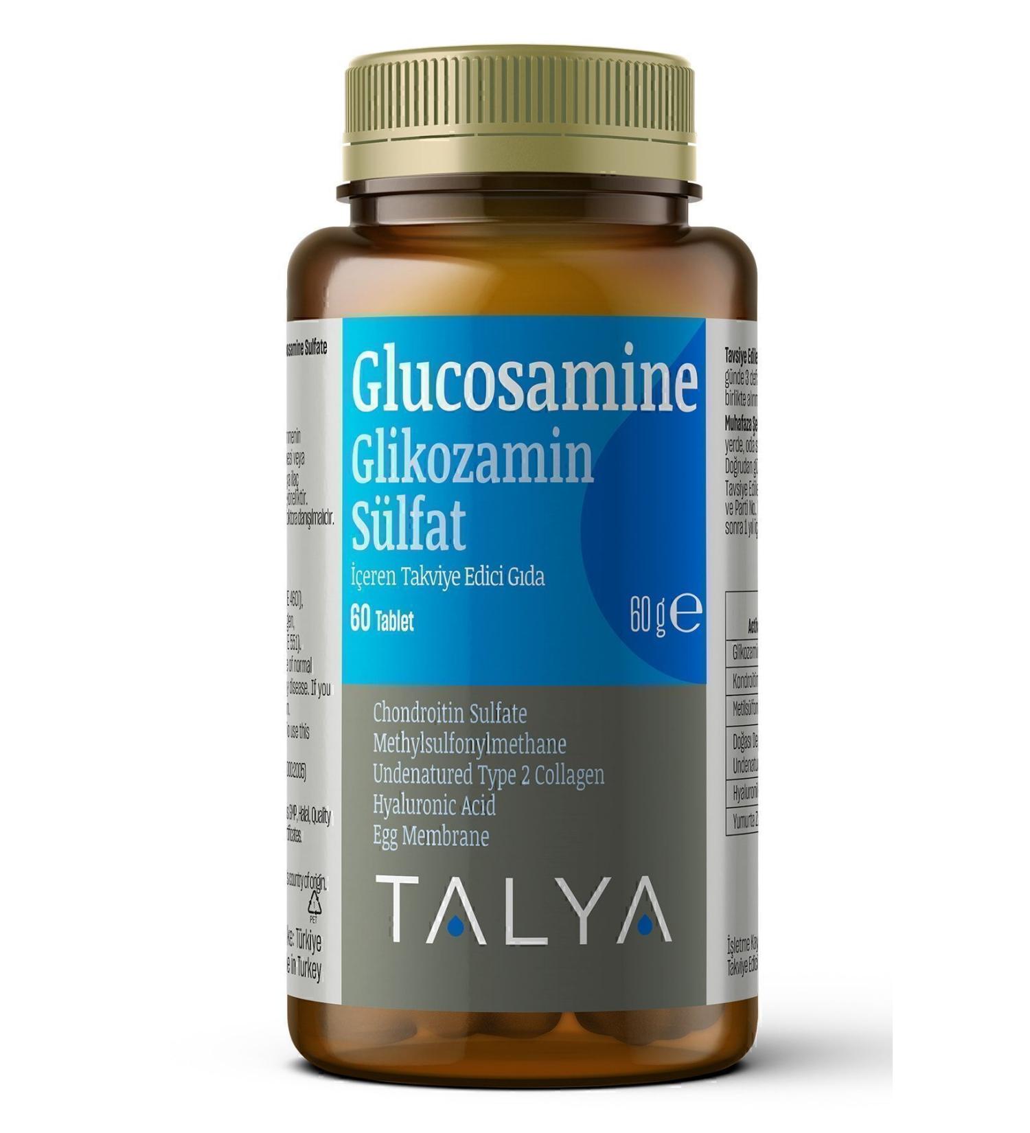 Talya Glucosamine Sulfate Containing Supplementary Food 60 Tablets - Buy Online on GoSupps.com