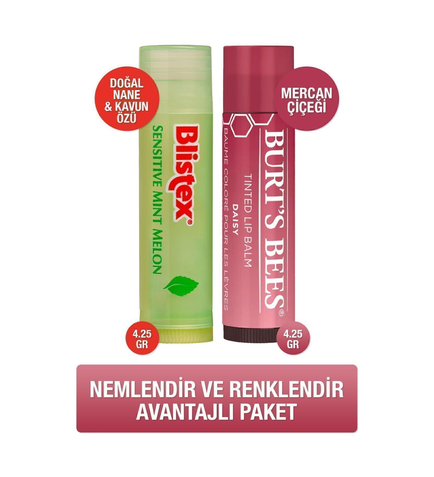 Blistex Sensitive Mint Melon Burt's Bees Tinted Lip Balm Coral Flower - Buy Online on GoSupps.com