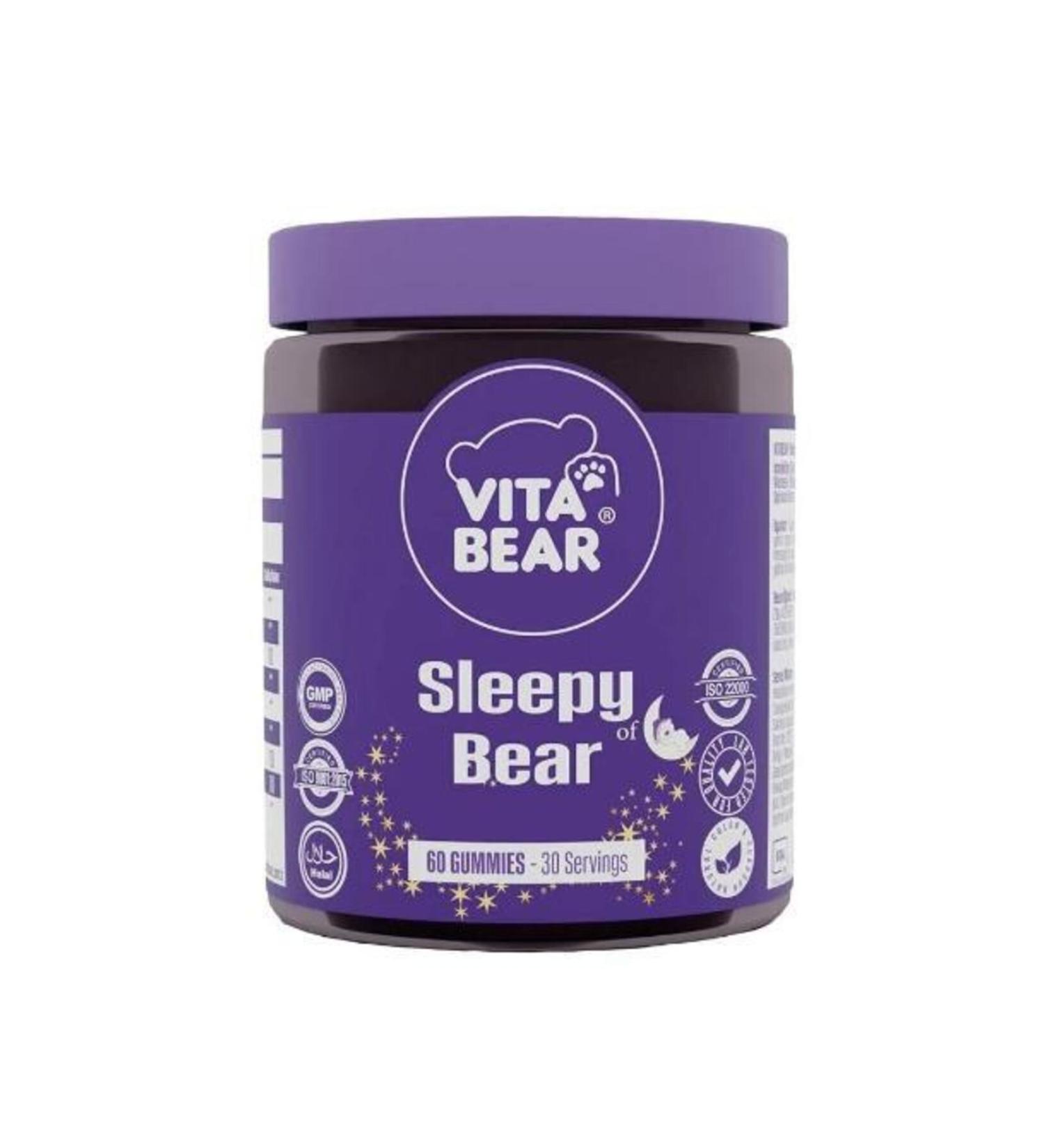 Vita Bear Sleepy Bear Sleep Regulator Melatonin 60 Gummies
