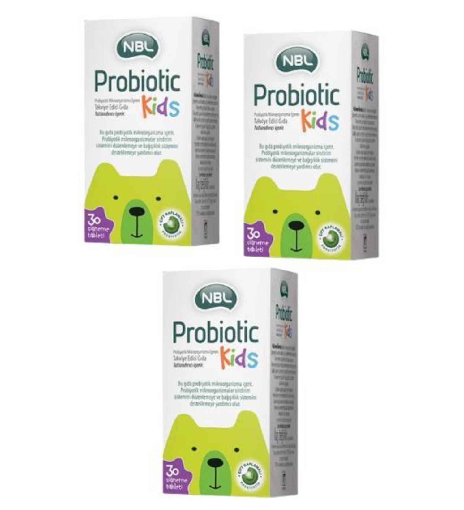 NBL Probiotic Kids 30 Chewable Tablets 3 Pack