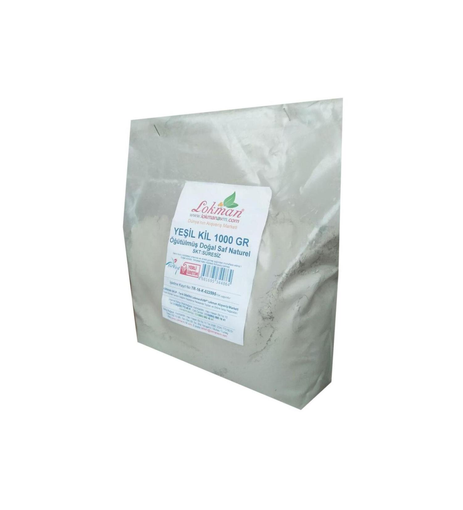 LokmanAVM Natural Ground Green Clay Mask Pure Mask Green Clay Kilo 1kg - Buy Online on GoSupps.com
