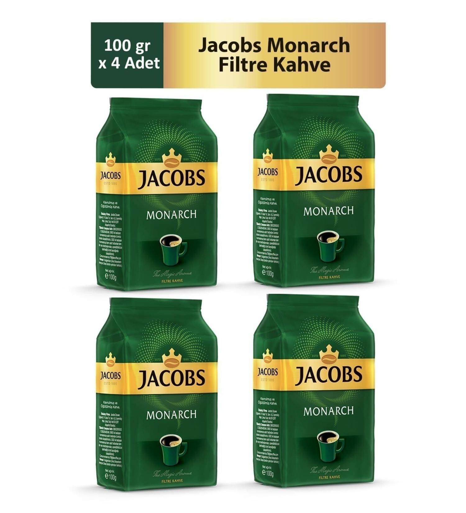 Jacobs Monarch Filter Coffee 100 Gr X 4 Pieces - Buy Online on GoSupps.com