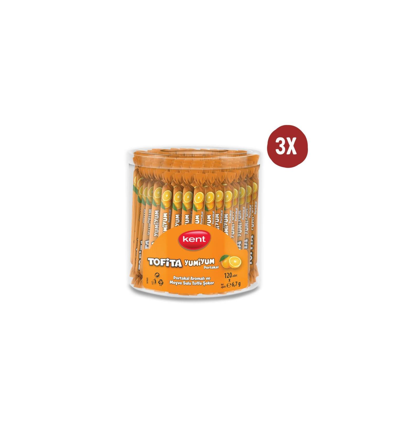 Kent Tofita Yumiyum Orange 120 Jar - 3 Pack