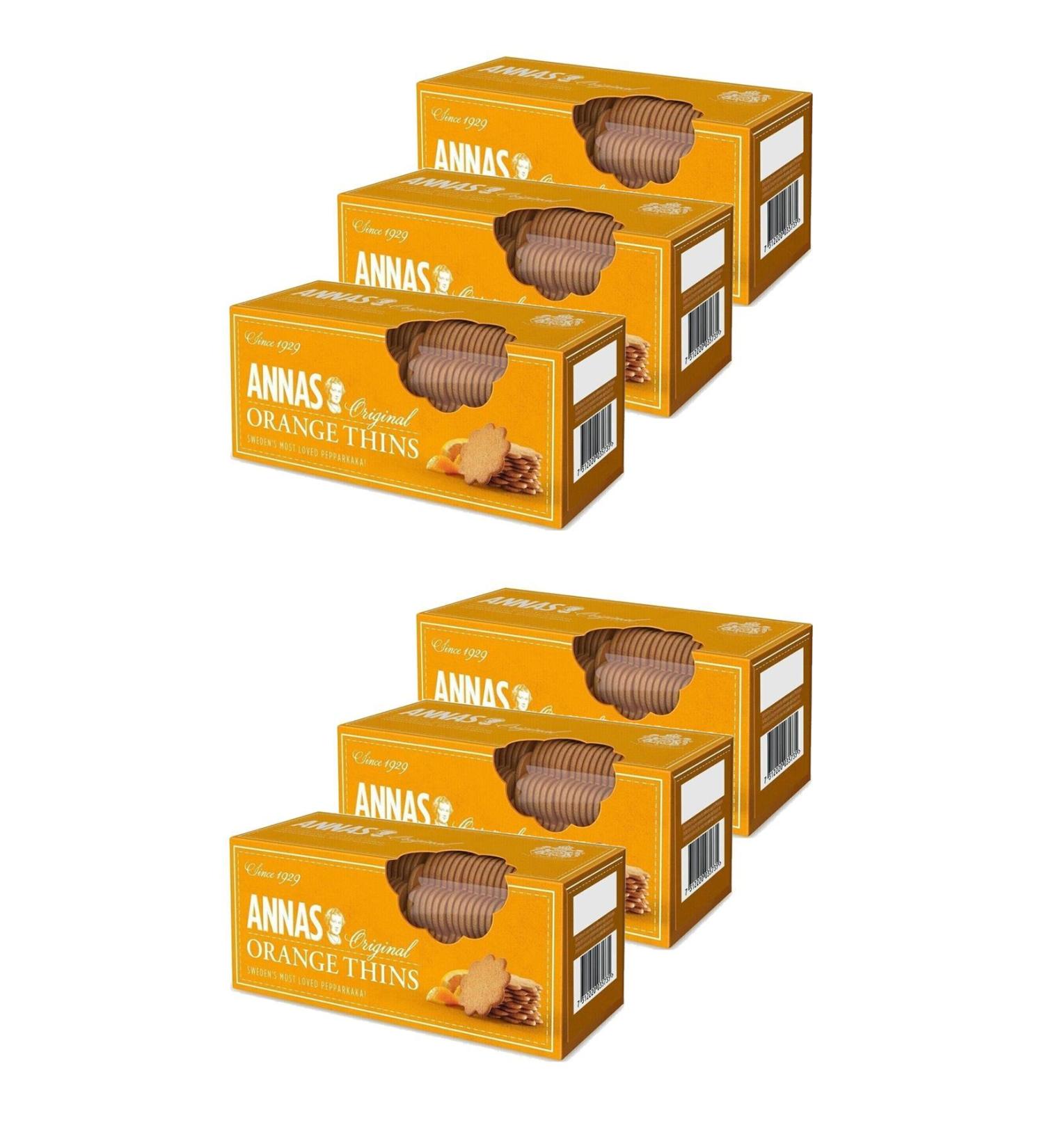 Annas Orange Thins 150gr. X 6 Pieces