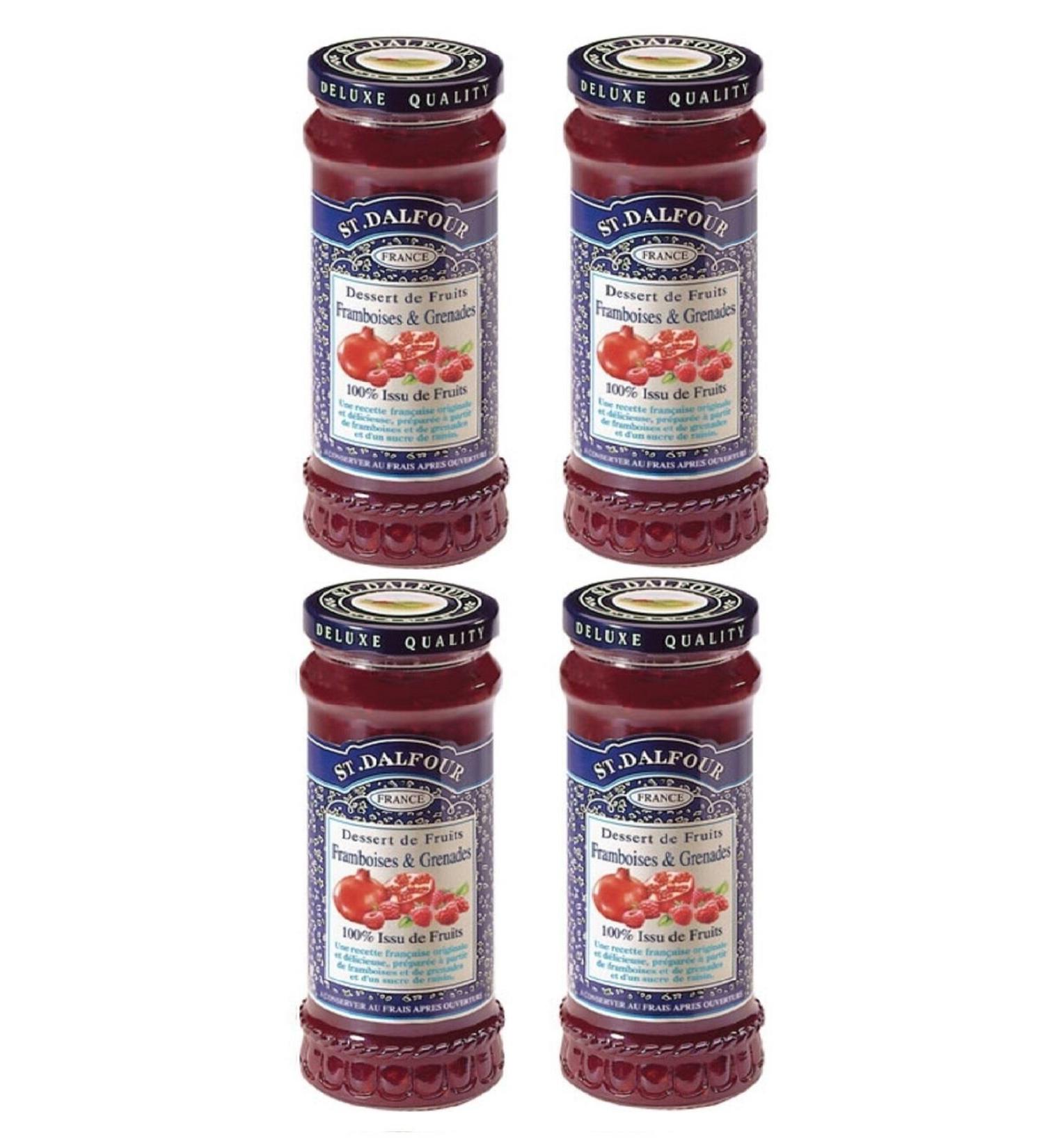St. Dalfour St.dalfour Raspberry & Pomegranate Jam 284 GX 4 Pcs