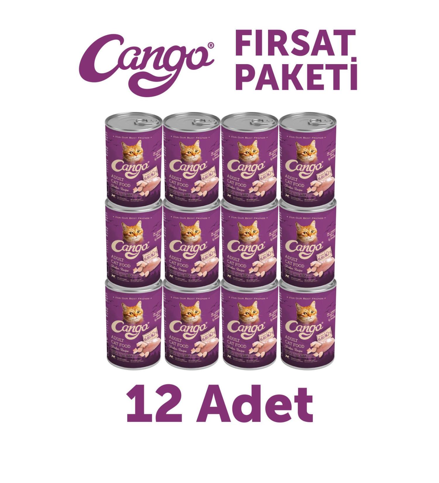 Cango Adult Wet Cat Food Chicken 415Gr 12Li