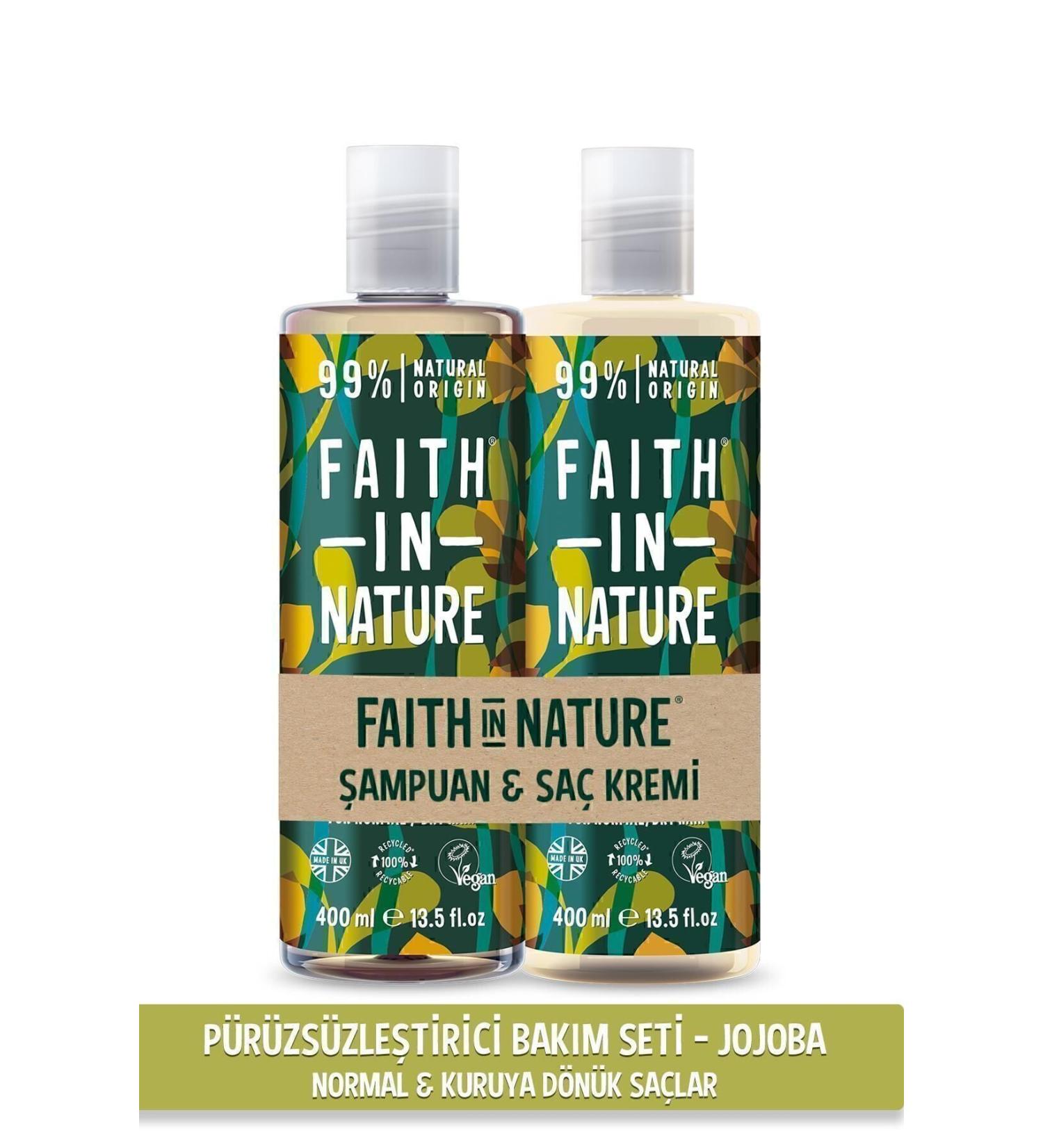 Faith In Nature Natural Smoothing Shampoo&Conditioner Jojoba - Buy Online on GoSupps.com