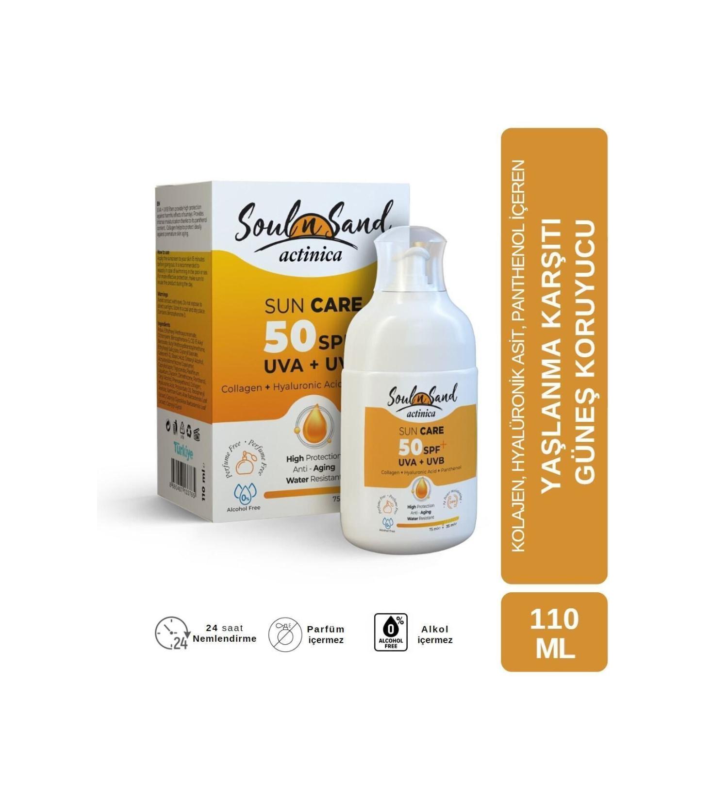 Soul N Sand Anti-Aging Actinica Spf 50 Sun Cream 110 ml
