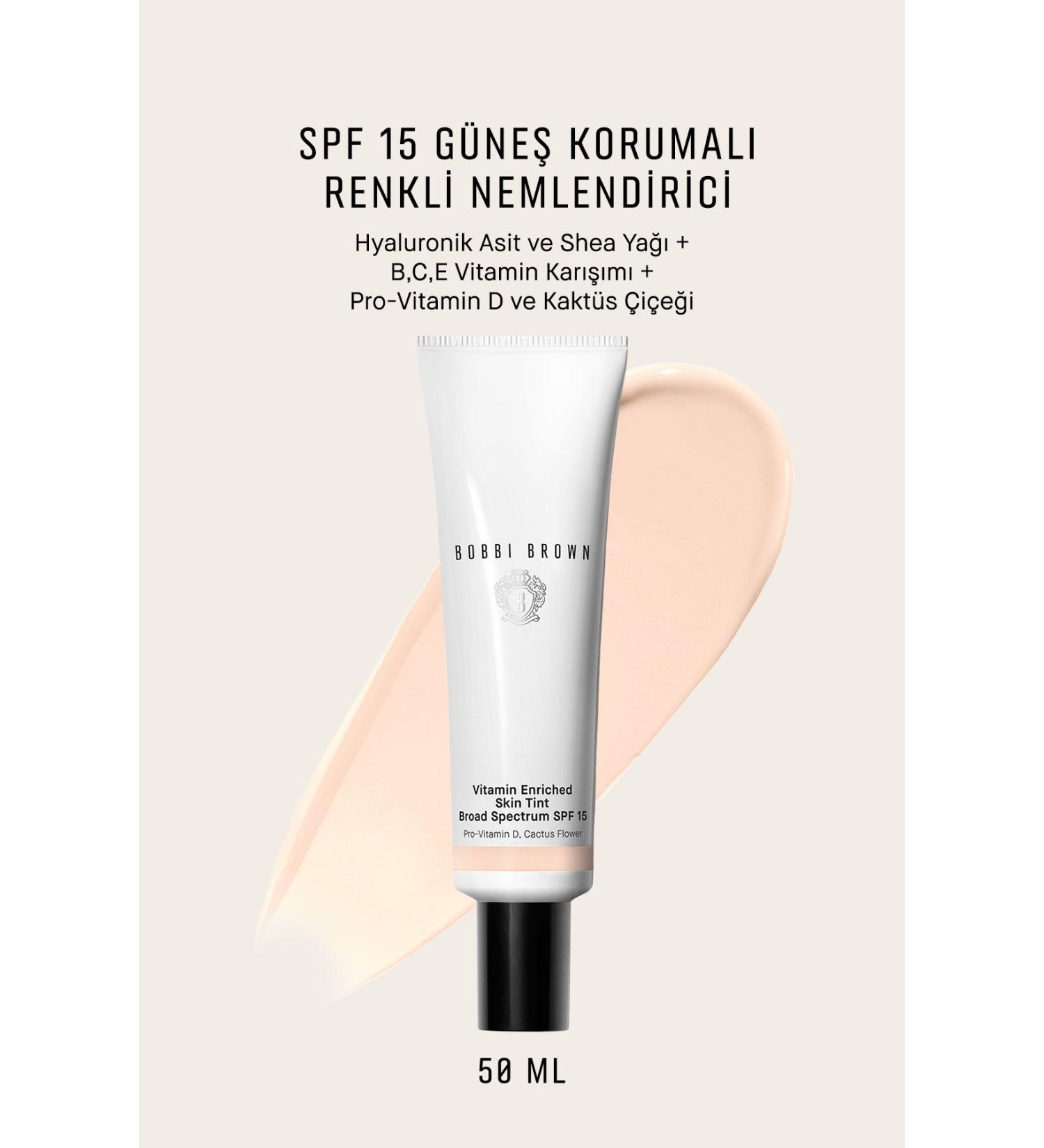 Bobbi Brown VITAMIN ENRICHED NOURISHING NATURAL LOOKING BRIGHTENING TINTED MOISTURIZER-FAIR 3 PASS .1596