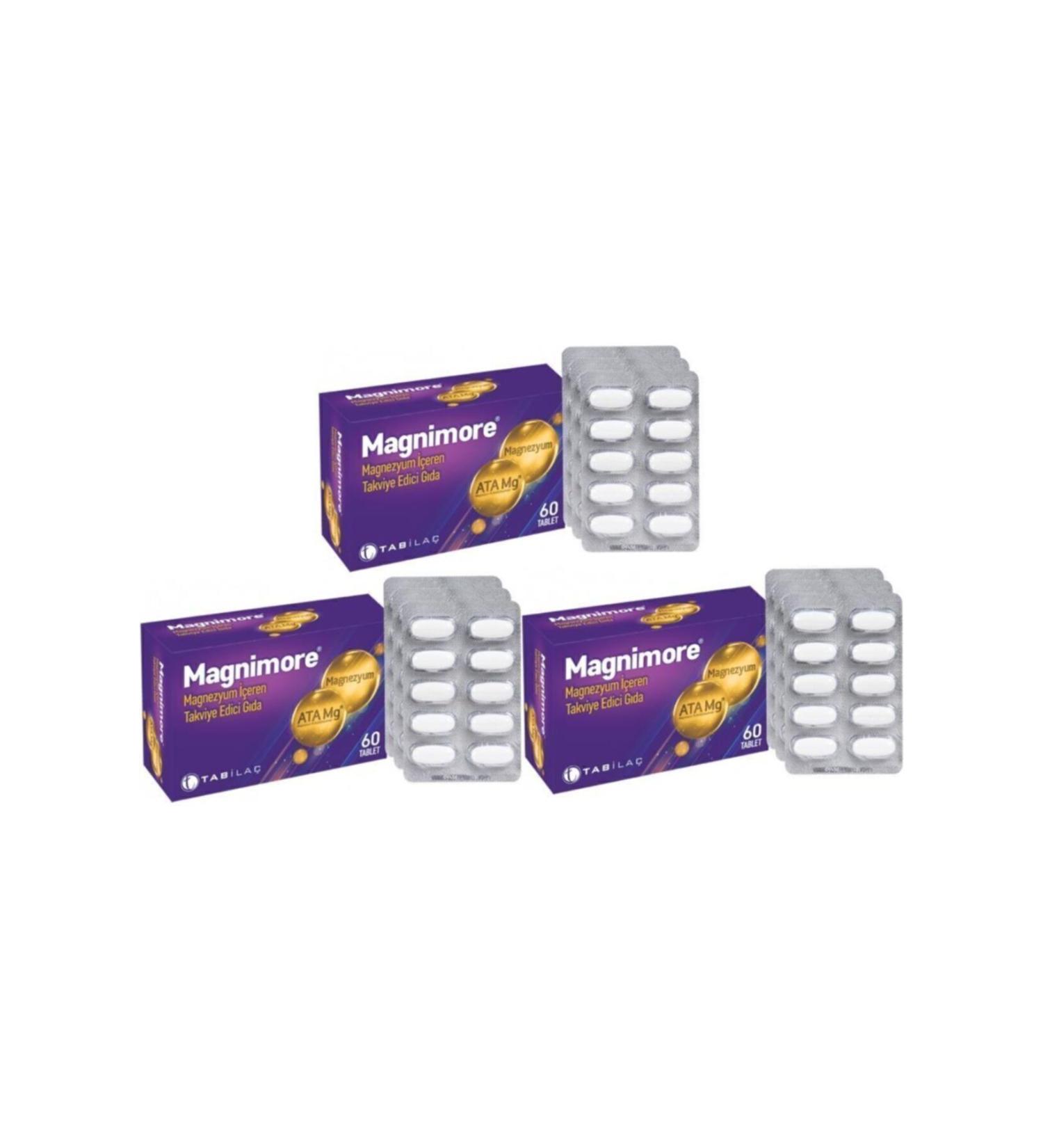 Magnimore Magnesium 60 Tablets X 3 Pieces