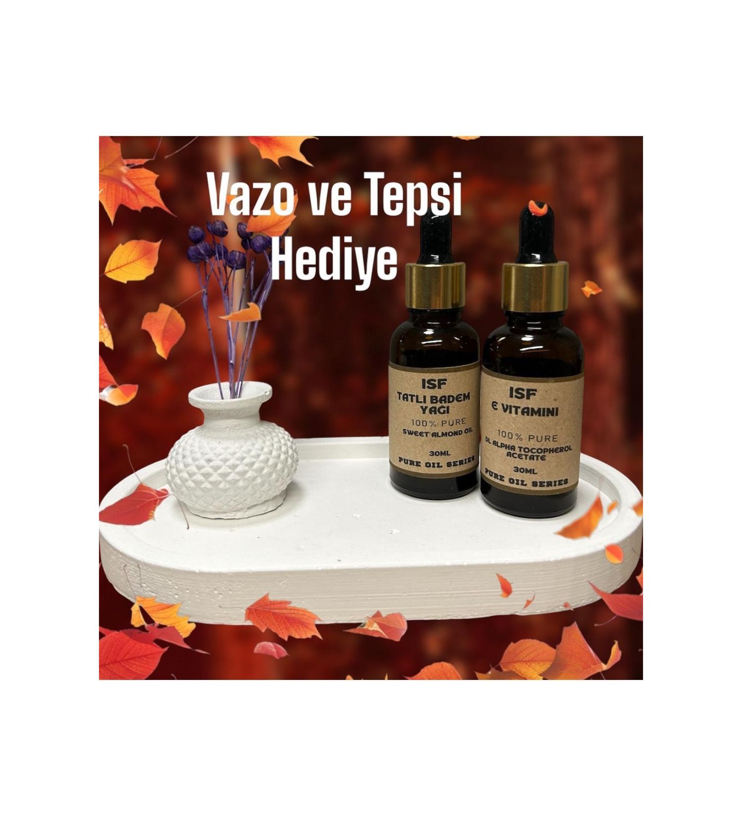 sf SWEET ALMOND OIL and VITAMIN E (Mini vase and Tray Gift)