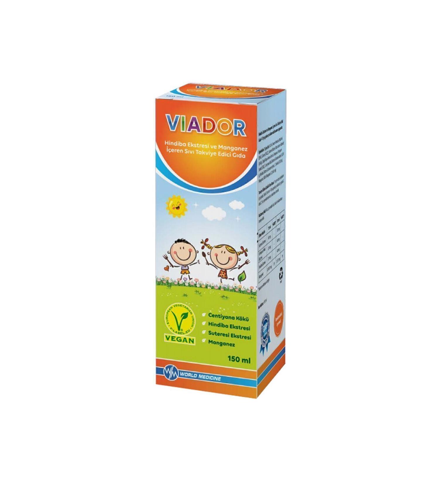 Viador Syrup Containing Chicory Extract and Manganese 150 ml