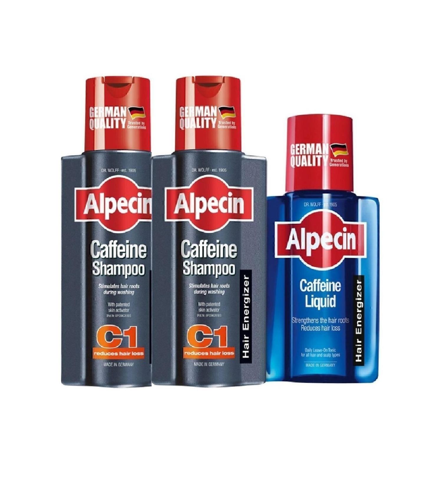 Alpecin Alpecin C1 Caffeine Containing Anti-Hair Loss Shampoo X2 Pieces Caffeine Containing Anti-Hair Loss Hair Lotion - Buy Online on GoSupps.com