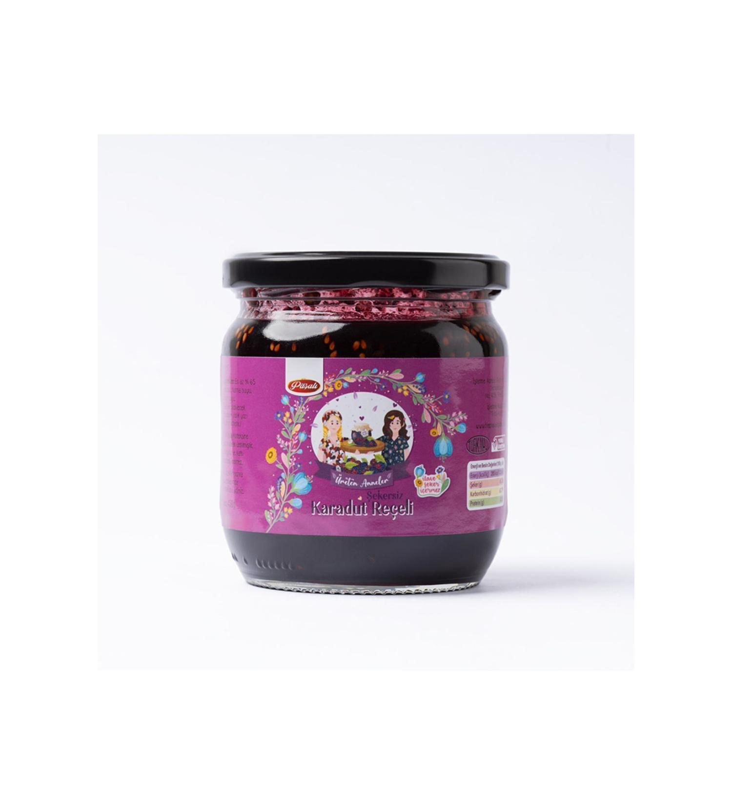 PRODUCING MOTHERS Sugar-free Black Mulberry Jam 450 gr (STARTING FROM THE 10TH MONTH)