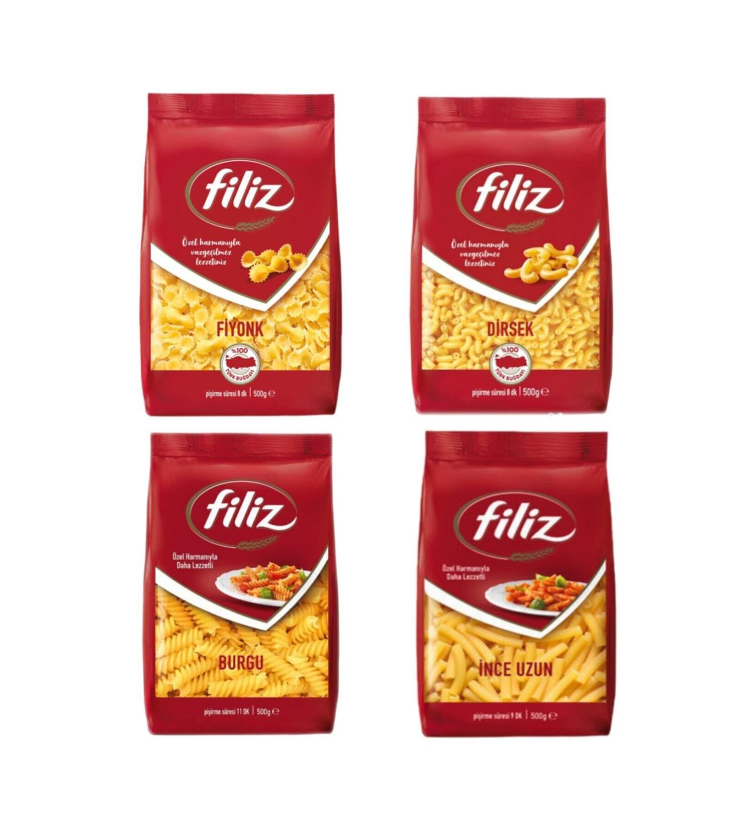 F L Z Set 4 Pieces Pasta Spiral-bow-elbow-thin Long