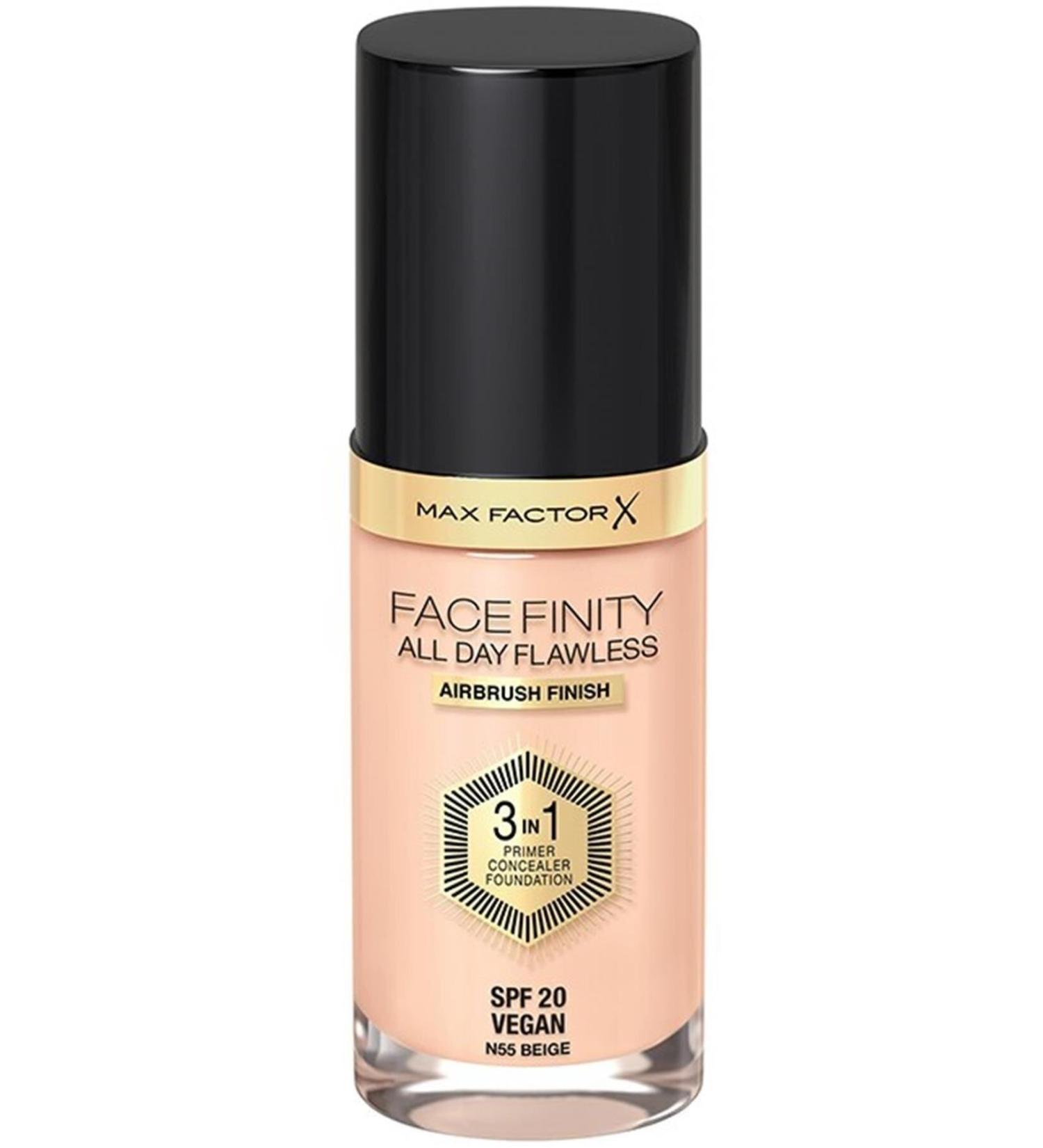 Max Factor Facefinity 3 in 1 Long-lasting Foundation 55 Beige Vegan - Buy Online on GoSupps.com