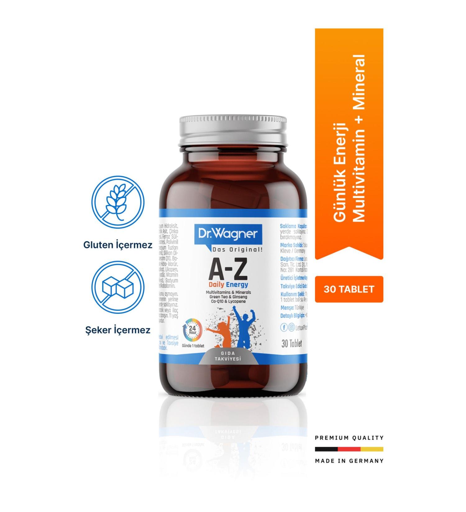 Dr Wagner AZ Daily Energy Daily Multivitamin + Mineral - 30 Tablets - Buy Online on GoSupps.com